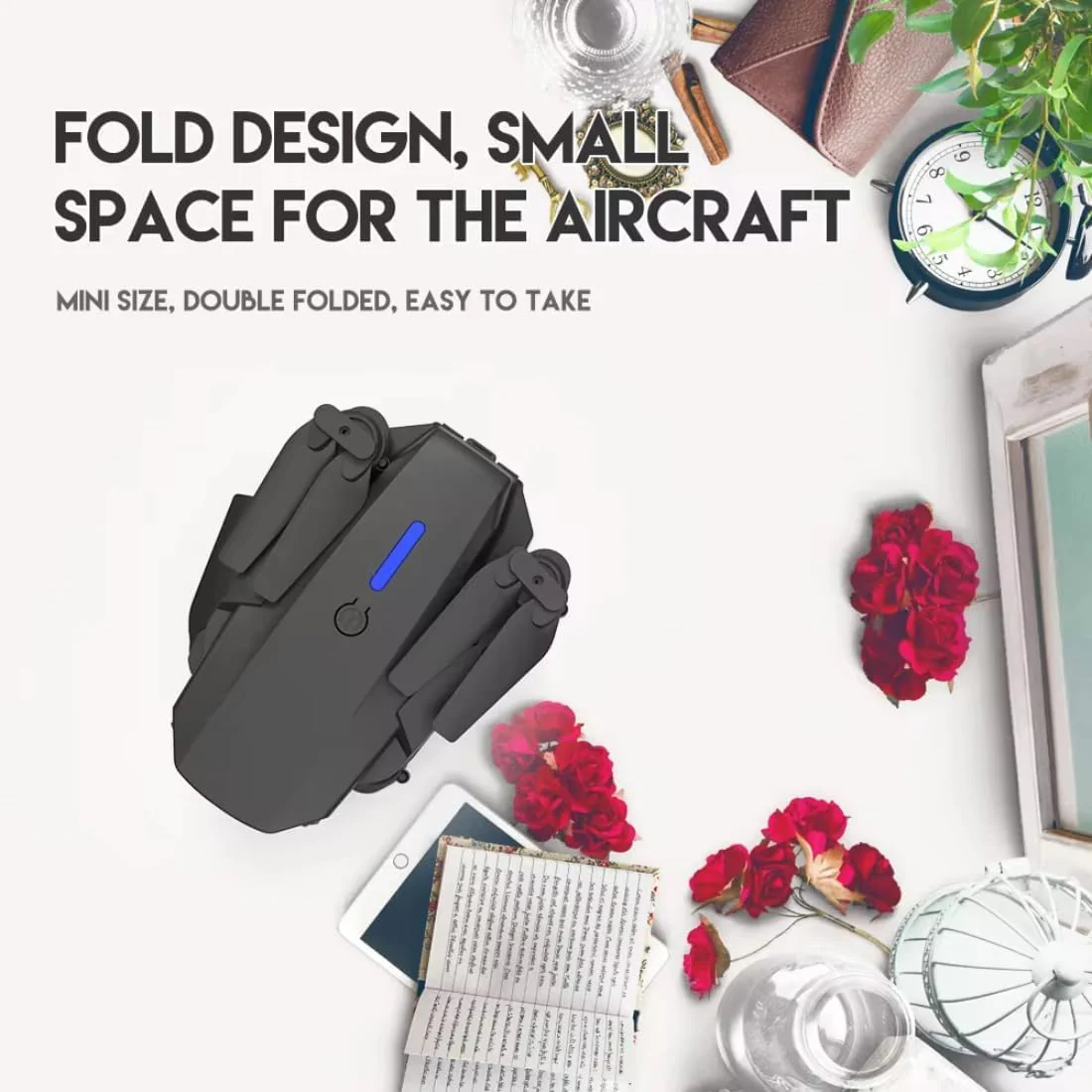E88 Pro Drone with 1080P Camera 2 Batteries One Key Take Off Land Altitude Hold Automatic Avoidance Obstacles 360° Flip With Aerial Photography Drone (Dual-Battery) - Image 5