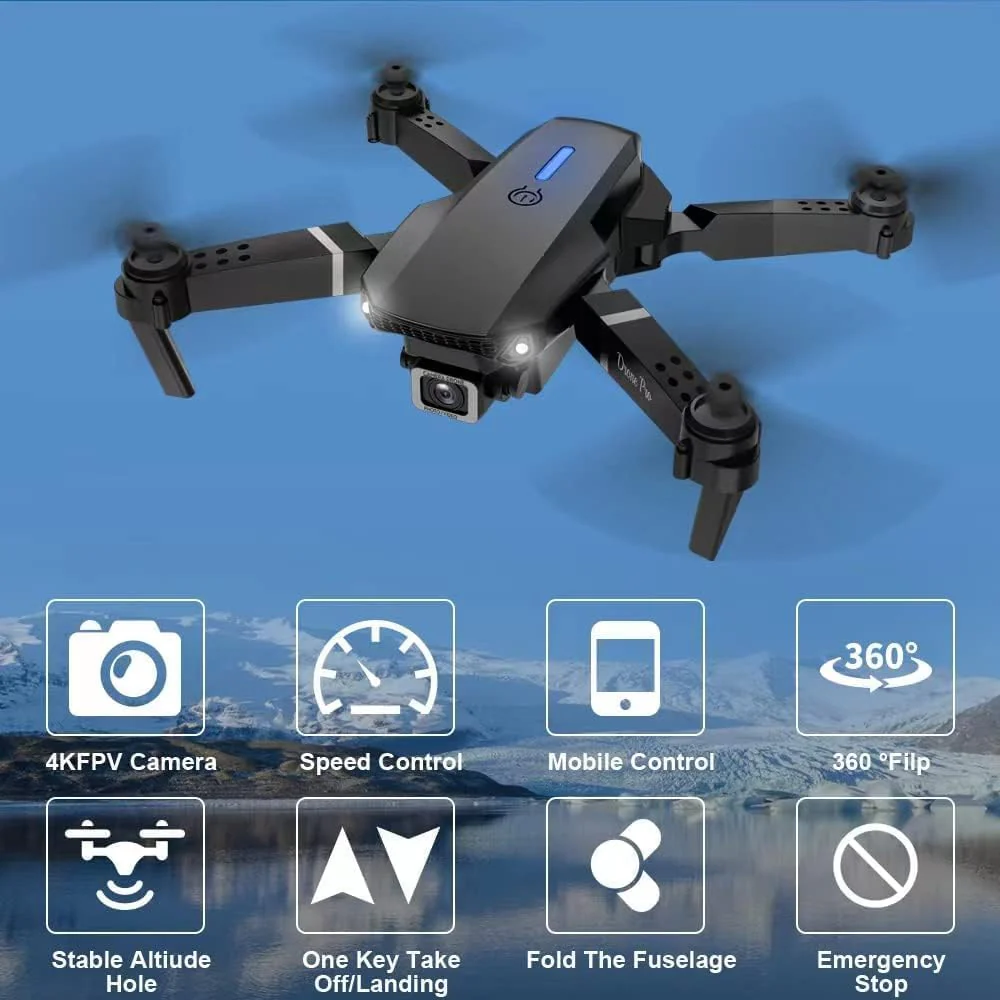 E88-Pro-Drone-with-4K-Camera-WiFi-FPV-1080P-HD-Dual-Foldable-RC-Drone-Altitude-Hold-Headless-Mode-Visual-Positioning-Auto-Return-App-Control - Image 7