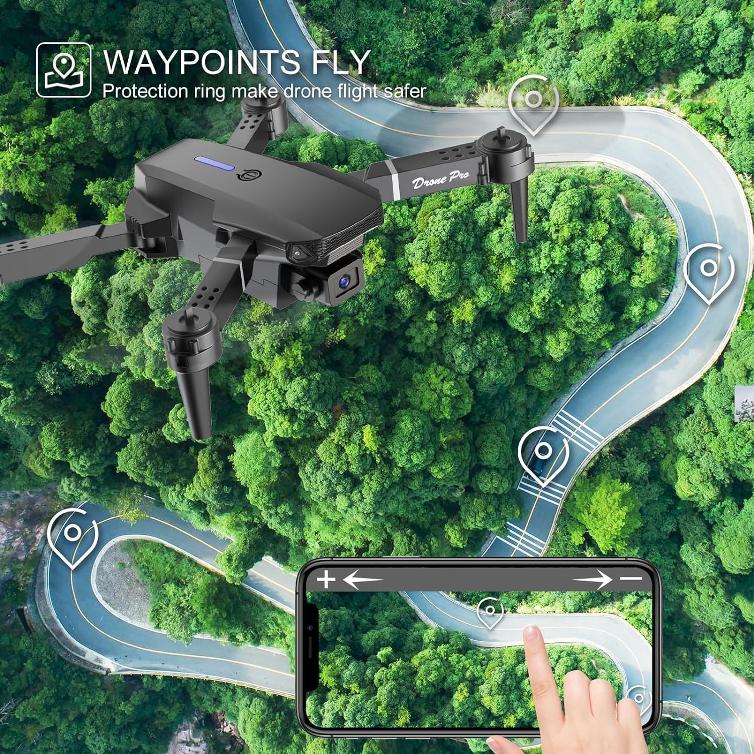 E88-Pro-Drone-with-4K-Camera-WiFi-FPV-1080P-HD-Dual-Foldable-RC-Drone-Altitude-Hold-Headless-Mode-Visual-Positioning-Auto-Return-App-Control - Image 9