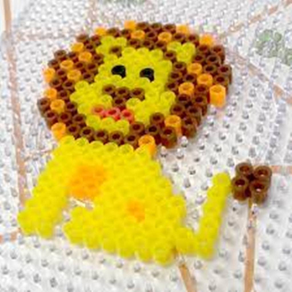 Ekta Plastic Beads Pixels Jungle Safari Fridge Magnets Badges Making Kit for Children Creativity, Multicolour Above The Age of 5 Years - Image 2