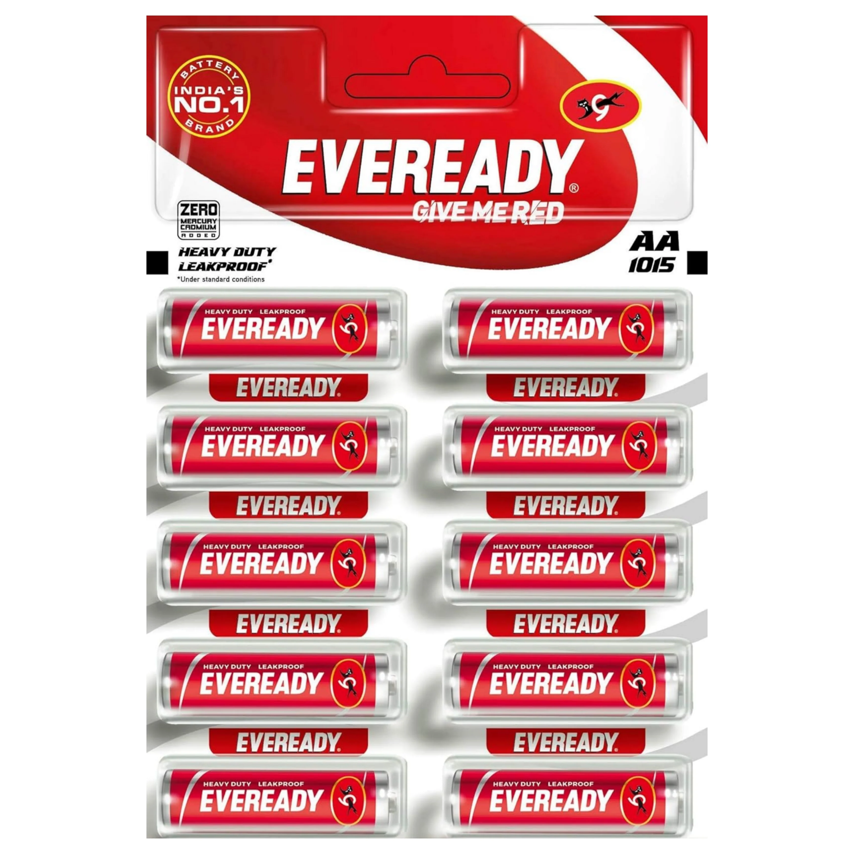 Eveready Carbon Zinc AA Batteries | 1.5 Volt | Highly Durable & Leak Proof | AA Battery for Household and Office Devices