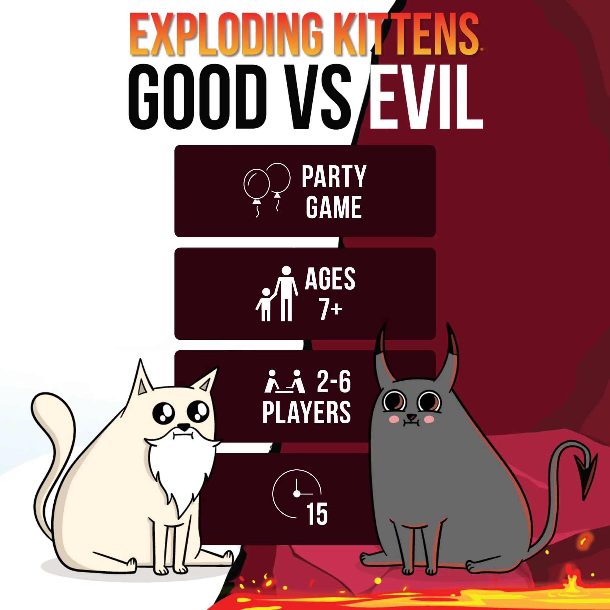 Exploding Kittens Good vs. Evil Inspired by Netflix Show Card Game - Image 2