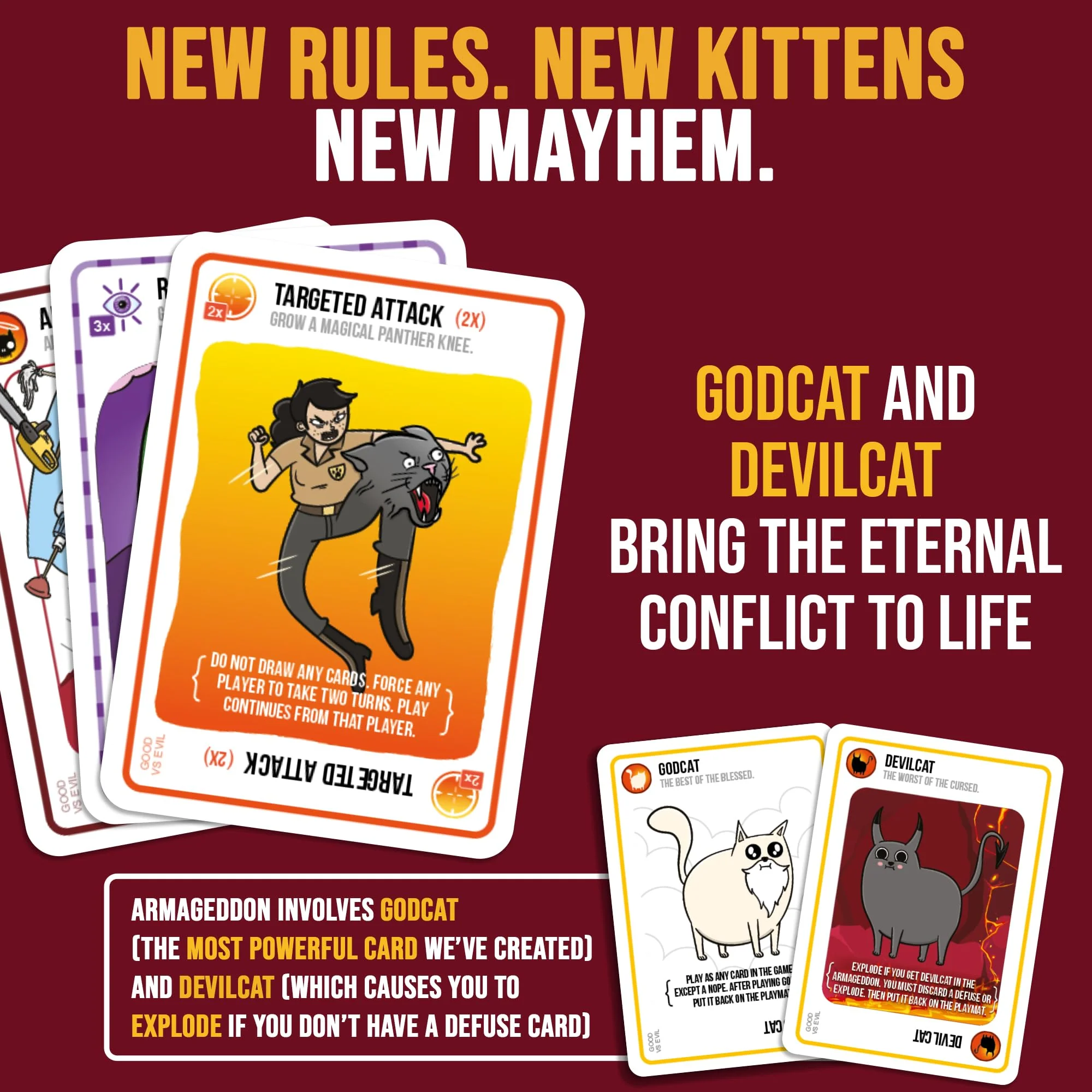 Exploding Kittens Good vs. Evil Inspired by Netflix Show Card Game - Image 3