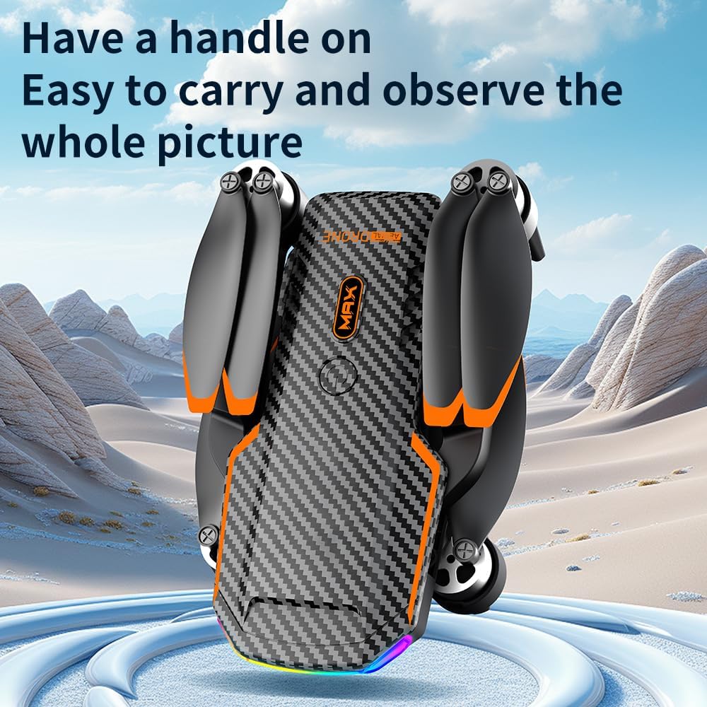 F168 Drone HD Dual Camera Powerful Brushless Motor Optical Flow Positioning Intelligent Obstacle Avoidance Intelligent Tracking Foldable Remote Control Aerial Photography Drone Carbon Fiber - Image 12