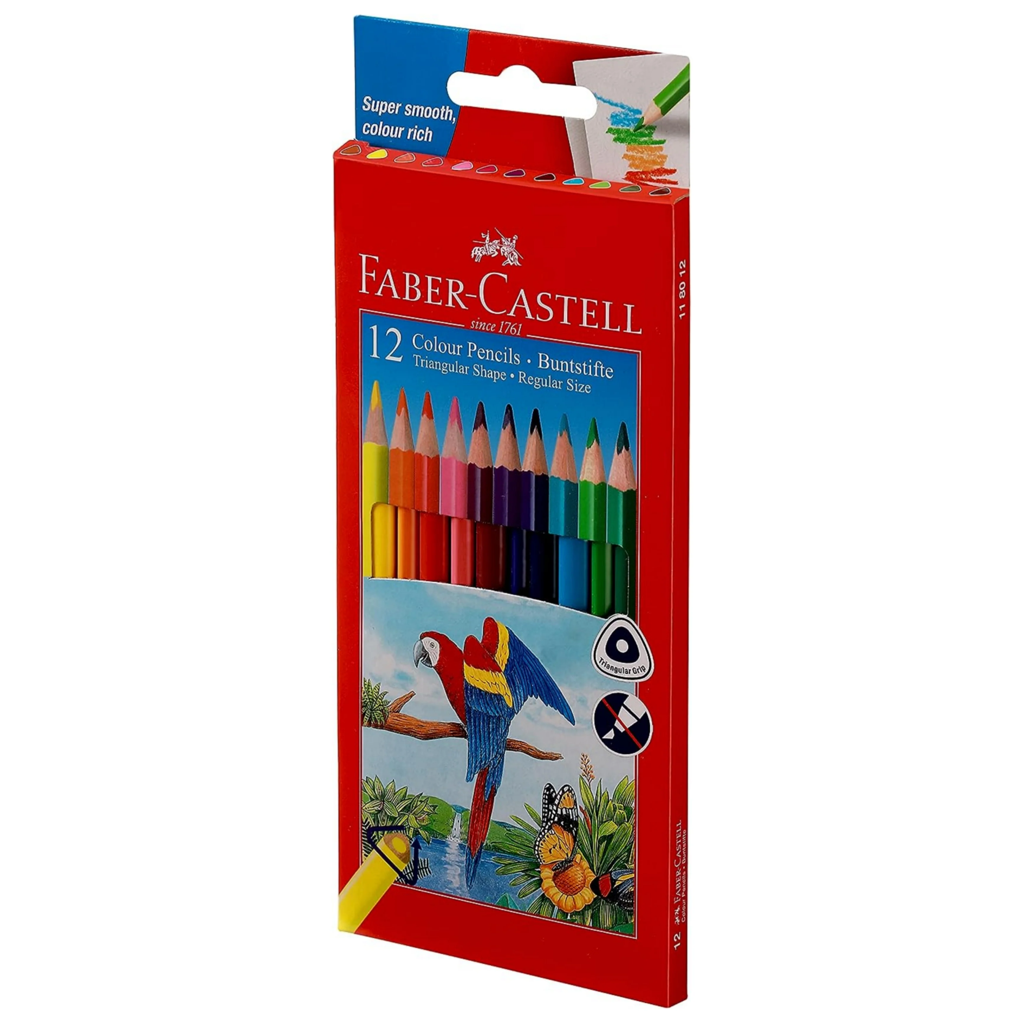 Faber-Castell 24 Triangular Colour Pencils - Image 2