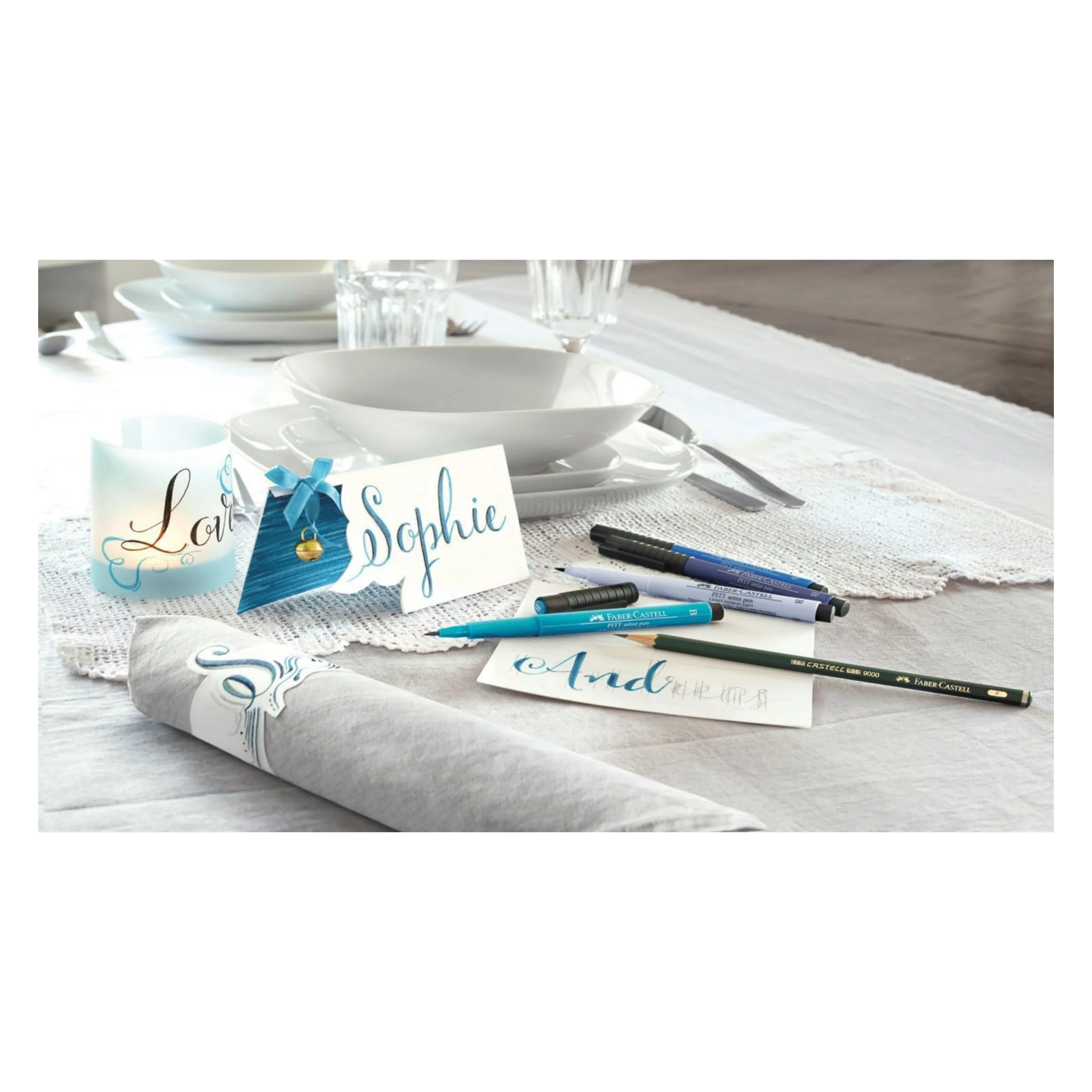 Faber-Castell Fine Pitt Artist Pen Set Of 6 Pitt Pens Black (XS,S,F,M,B,C) - Image 3