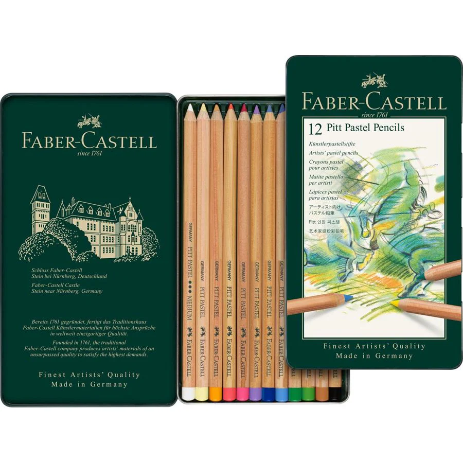 Faber Castell Pitt Pastel Pencil Set - Pack of 12 - Image 6