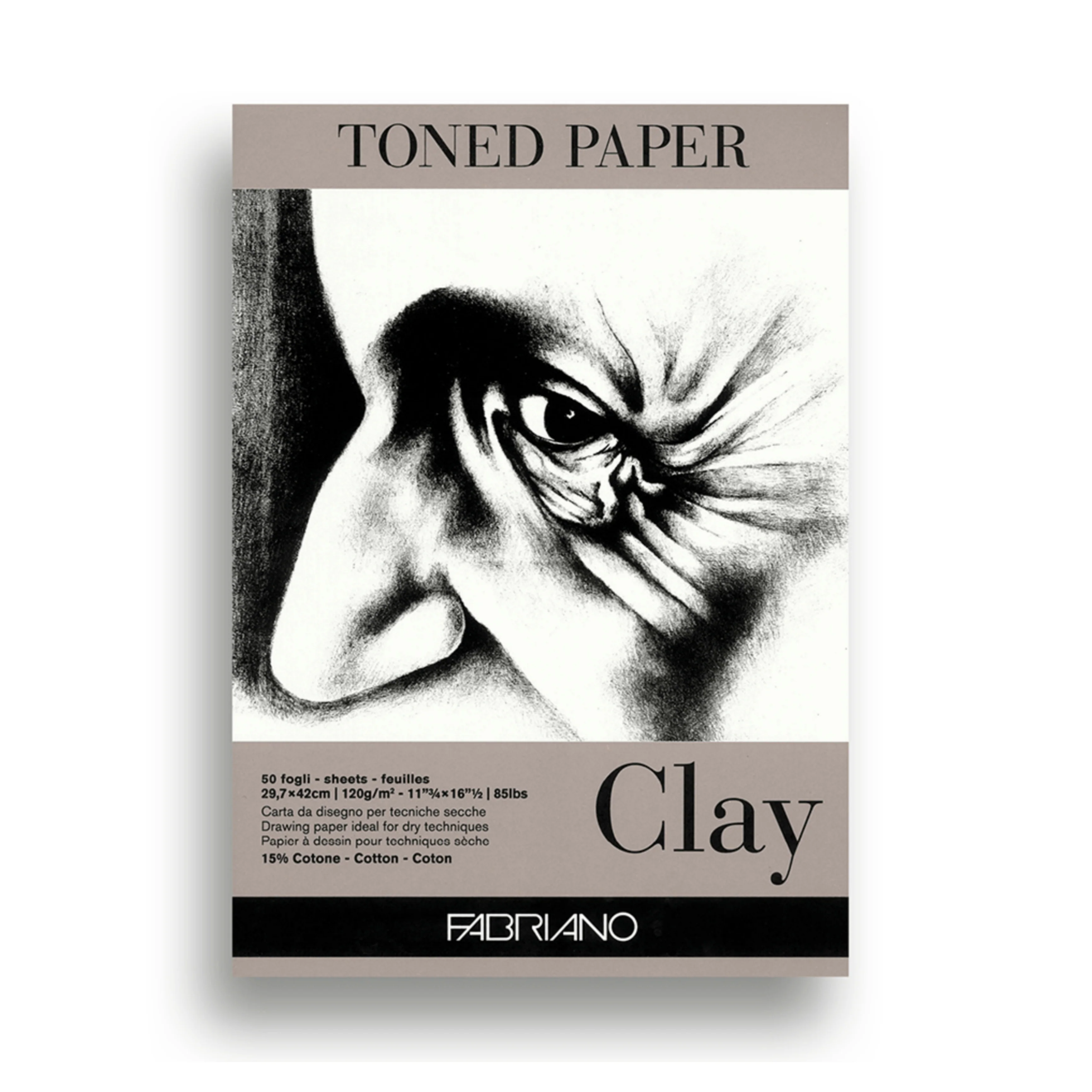Fabriano Toned Paper Pad Clay 120 GSM (Contains- 50 Sheets)