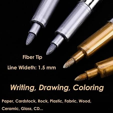 Fine Point Metallic Markers Pens 1 Pc - Image 2