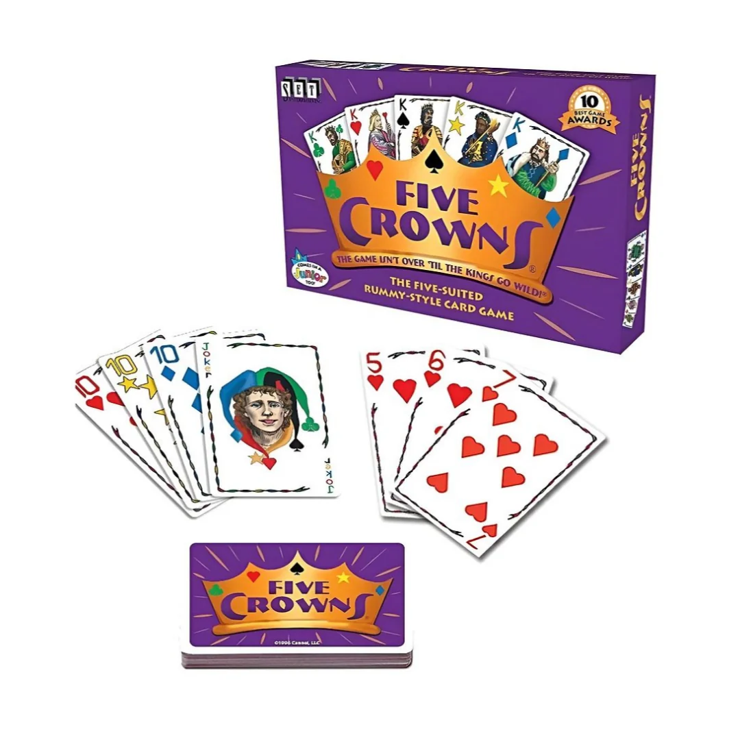 Five Crowns - The Game Isn't Over Until the Kings Go Wild! The 5 Suited Rummy Style Card Game - Image 6