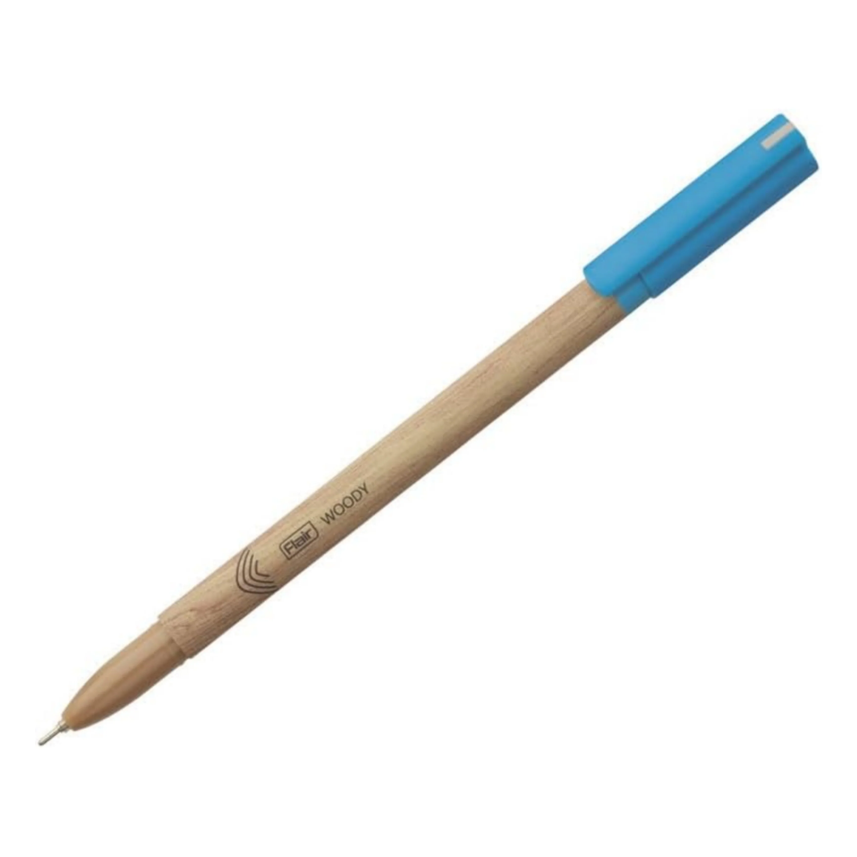 Flair Woody 0.7mm Ball Pen | Attractive Woody Design | Smooth Ink Flow System With Low-Viscosity Ink | Smudge Free Writing | Blue Ink - Pack of 10 Pens - Image 2
