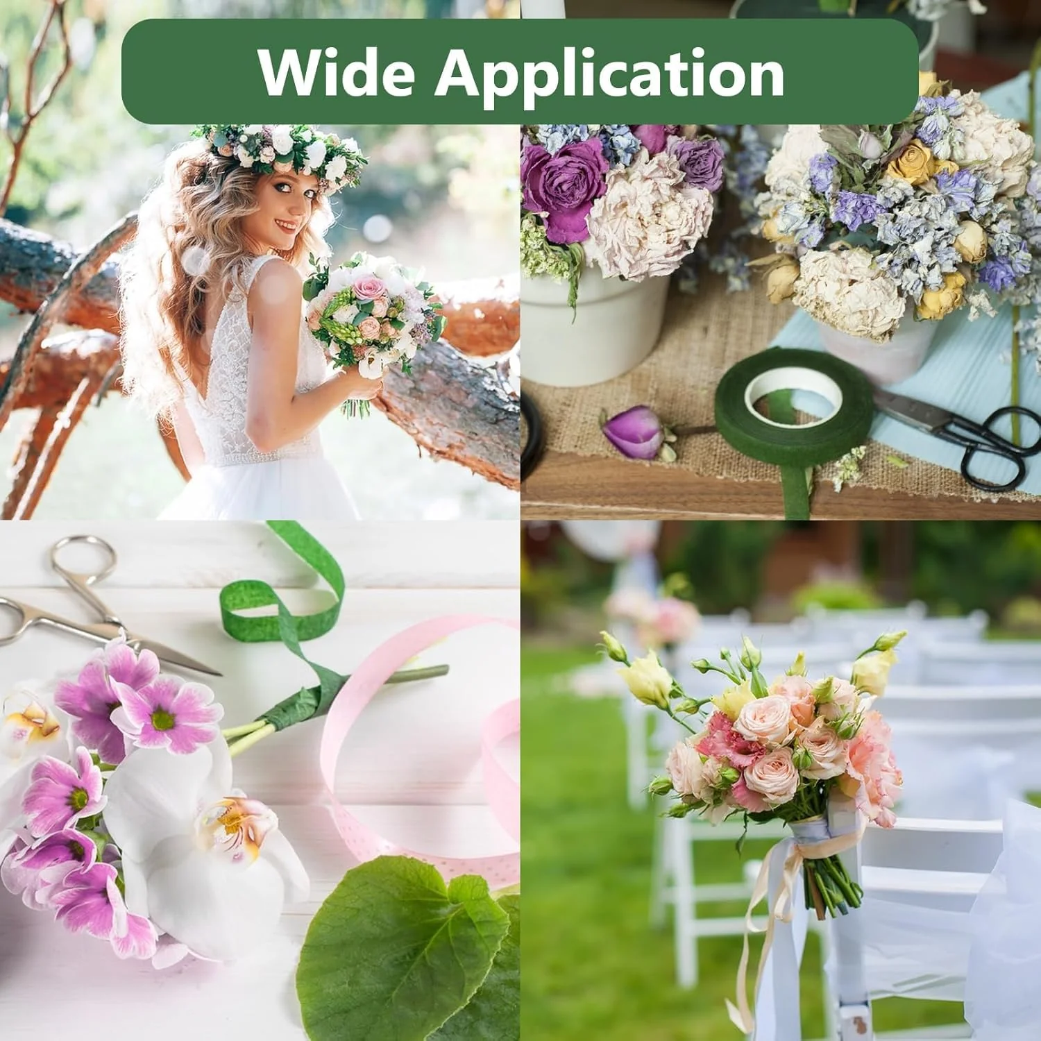Floral Tape Self Adhesive Flower Making Tapes for Stem Wrap - Image 3