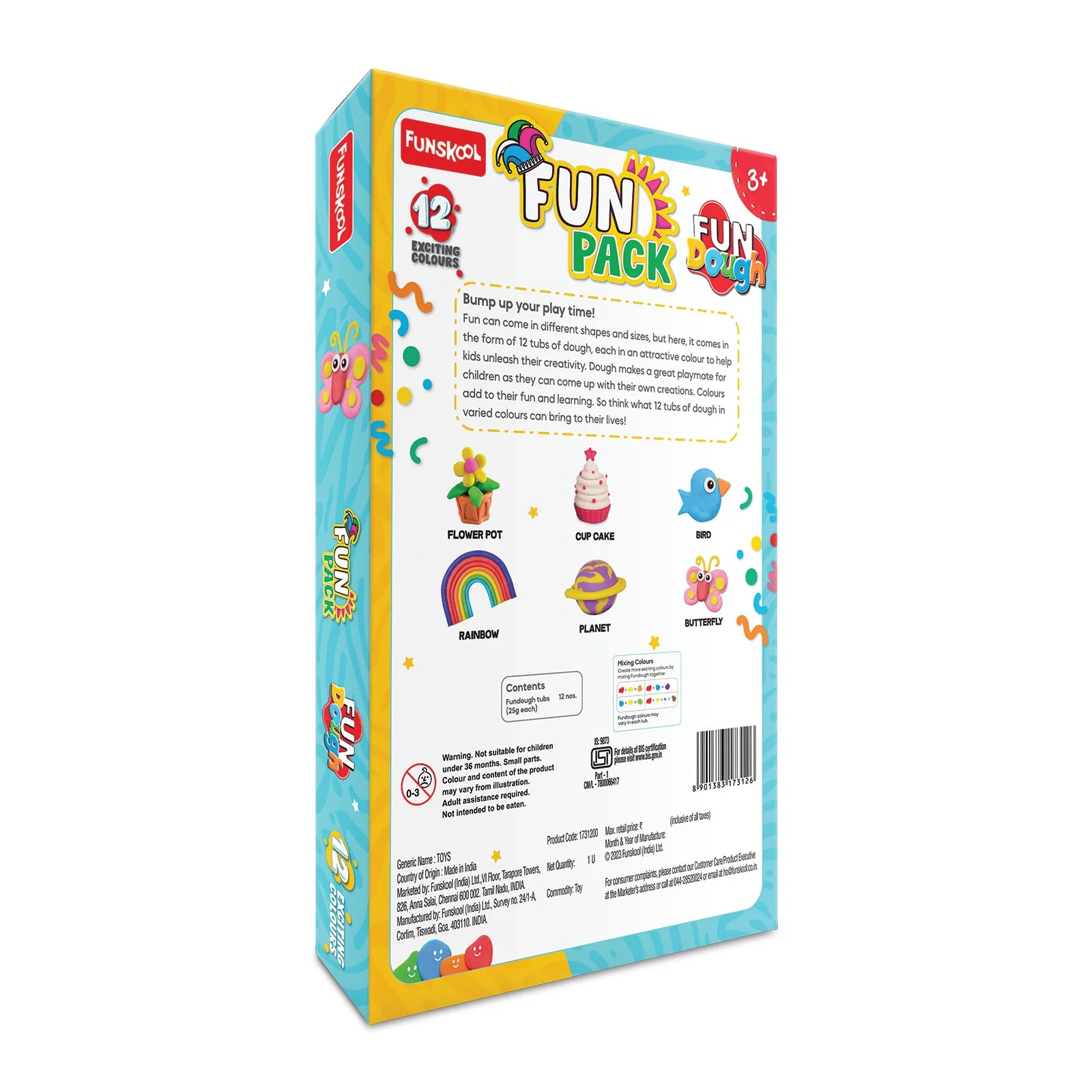 Funskool-Fundough Compound Fun Pack, 300gms, (12×25 gms) , multicolour, dough, toy, shaping, sculpting, 3 years - Image 6