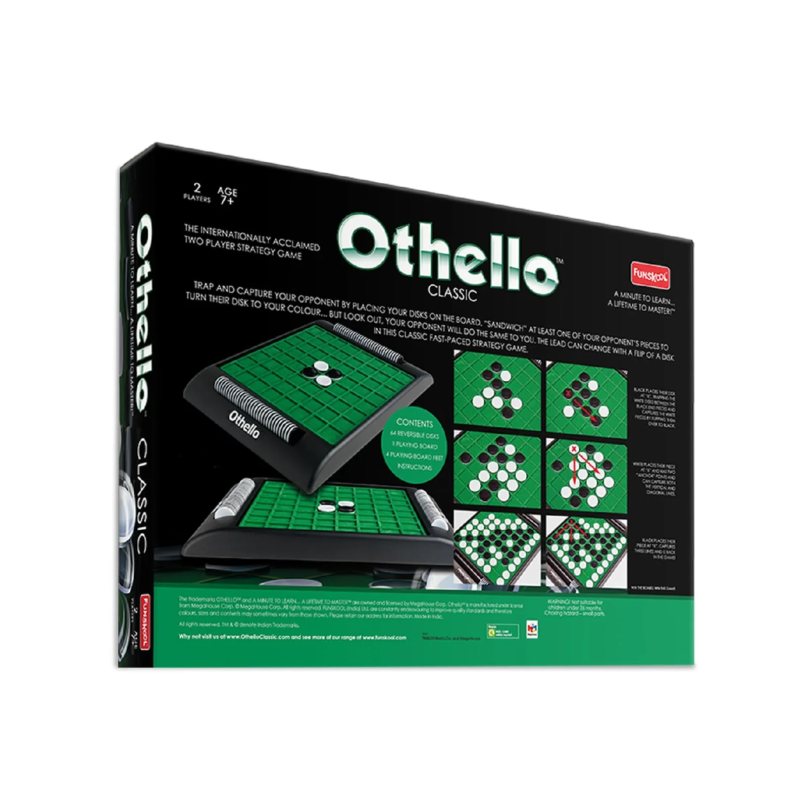 Funskool Games Othello Strategy Game 2 players  Ages 8 and above for kids 8+ years - Image 3