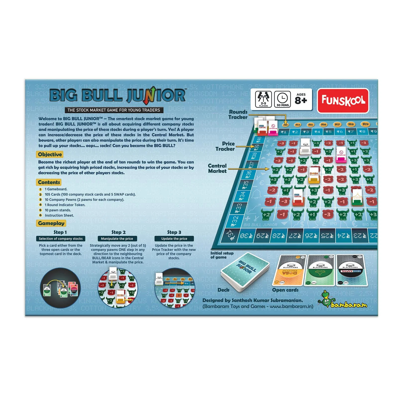 Funskool Games Stock Market and Trade Strategy for Young Traders, Kids and Family Big Bull Junior Board Game - Image 3