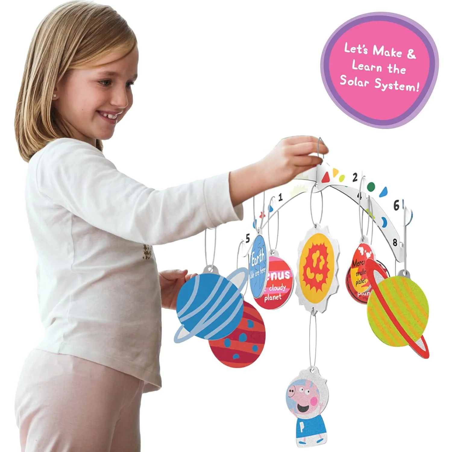 Funskool Handycrafts Peppa Pig Sand Art DIY Kit Learn The Solar System for Ages 5+ - Image 3