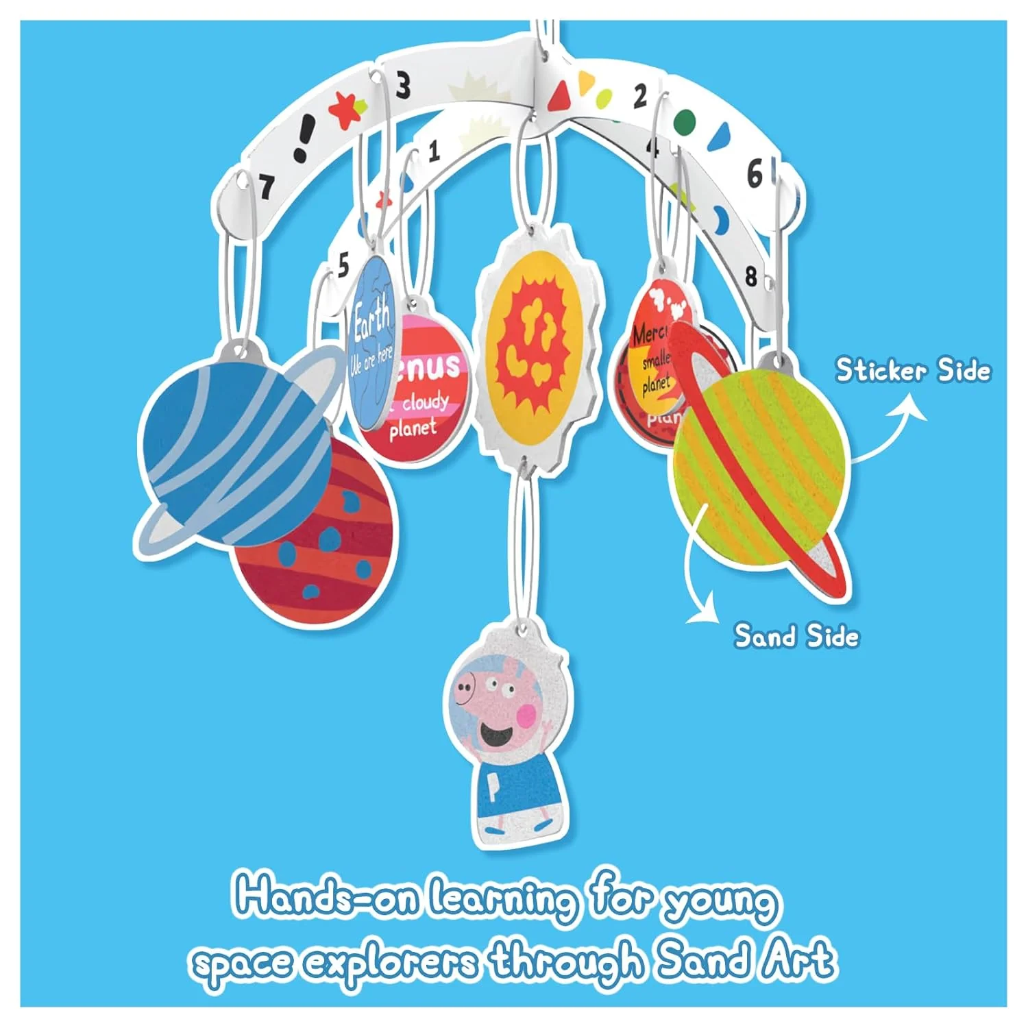 Funskool Handycrafts Peppa Pig Sand Art DIY Kit Learn The Solar System for Ages 5+ - Image 4