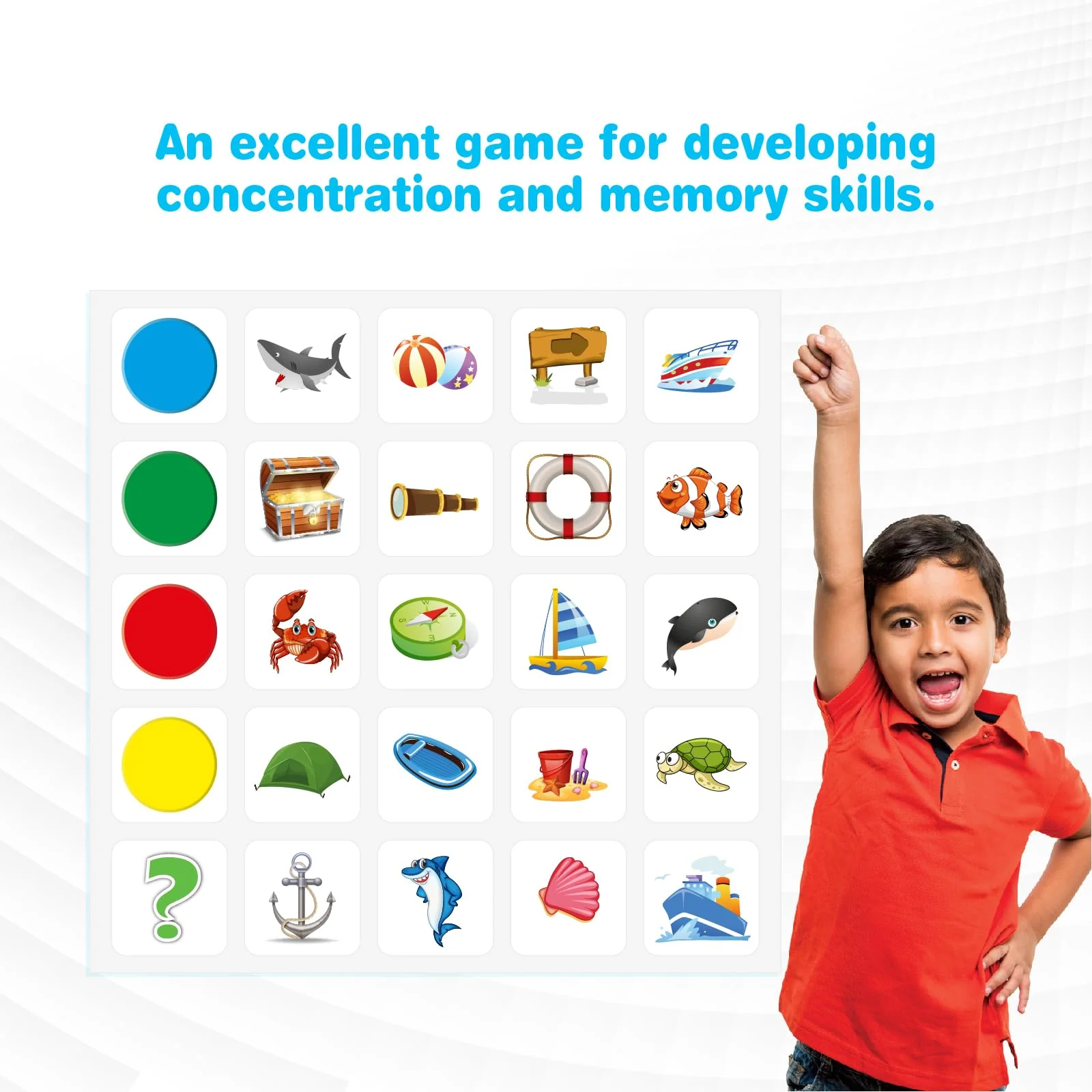 Funskool Match & Move Memory Board Strategy Game - Image 5