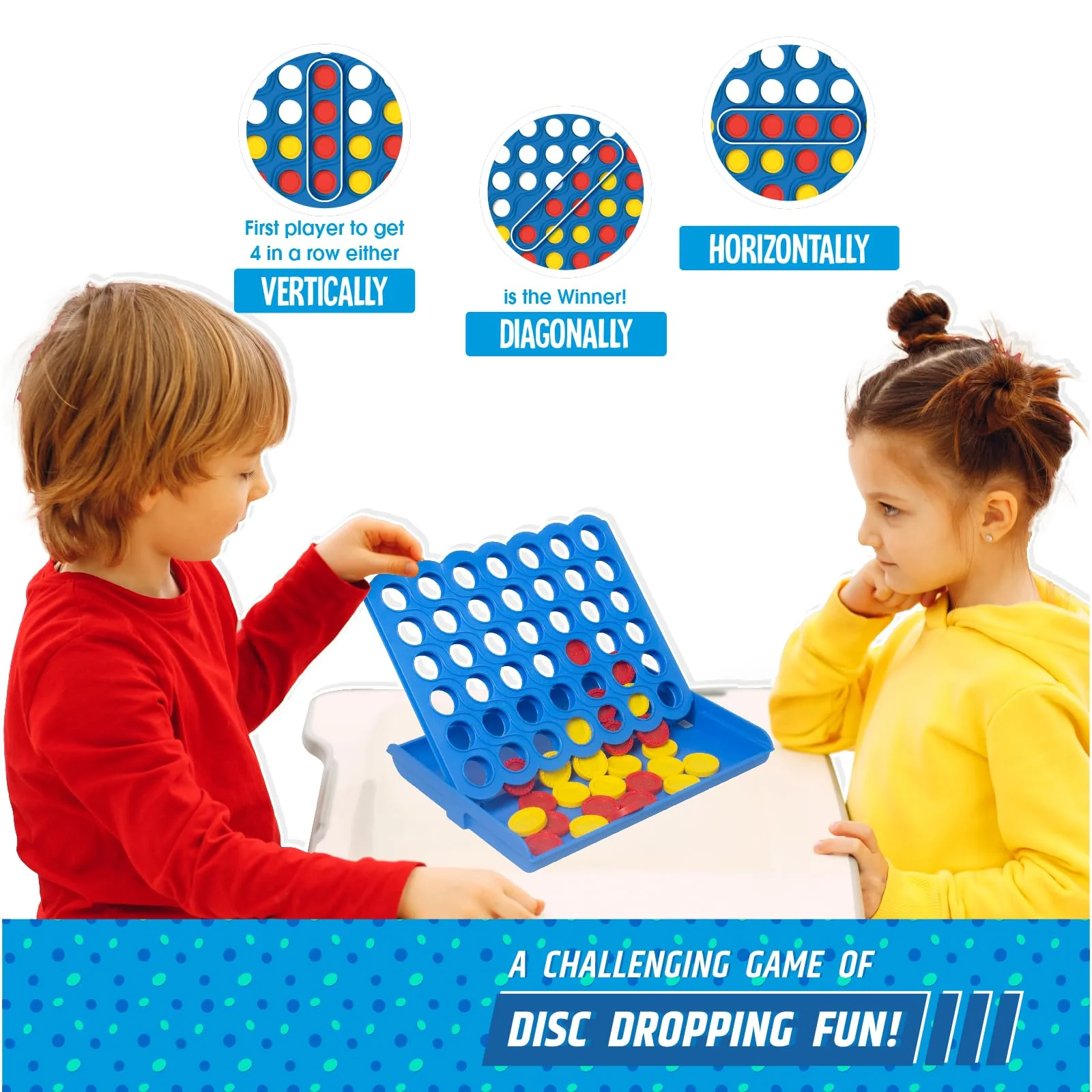 Funskool Strike 4 Classic Disc Dropping Strategy Game Board Game - Image 4