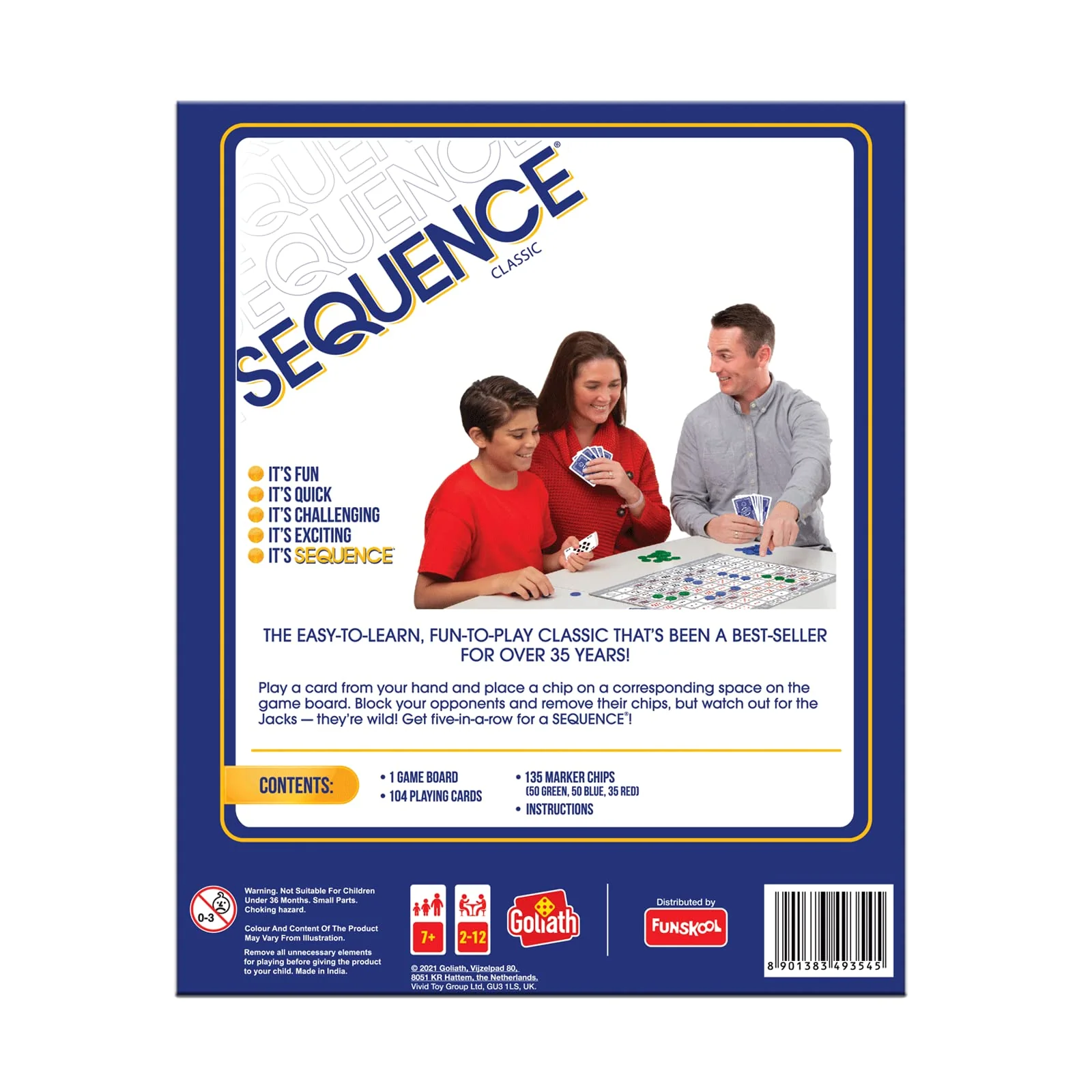 Funskool The Original Sequence Strategy Board Game - Image 3