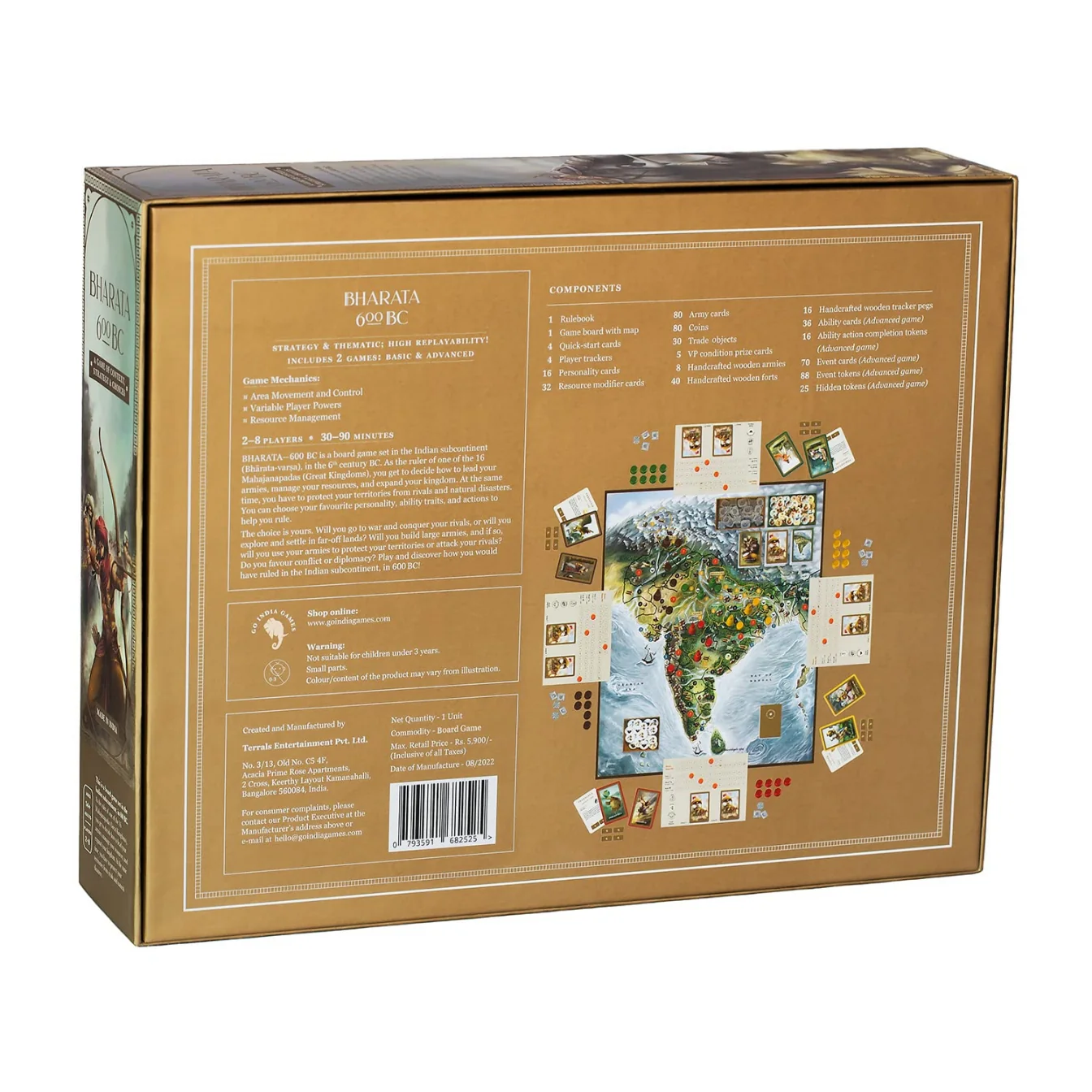 Go India Games Bharata 600 BC Strategy Board Game - Image 3
