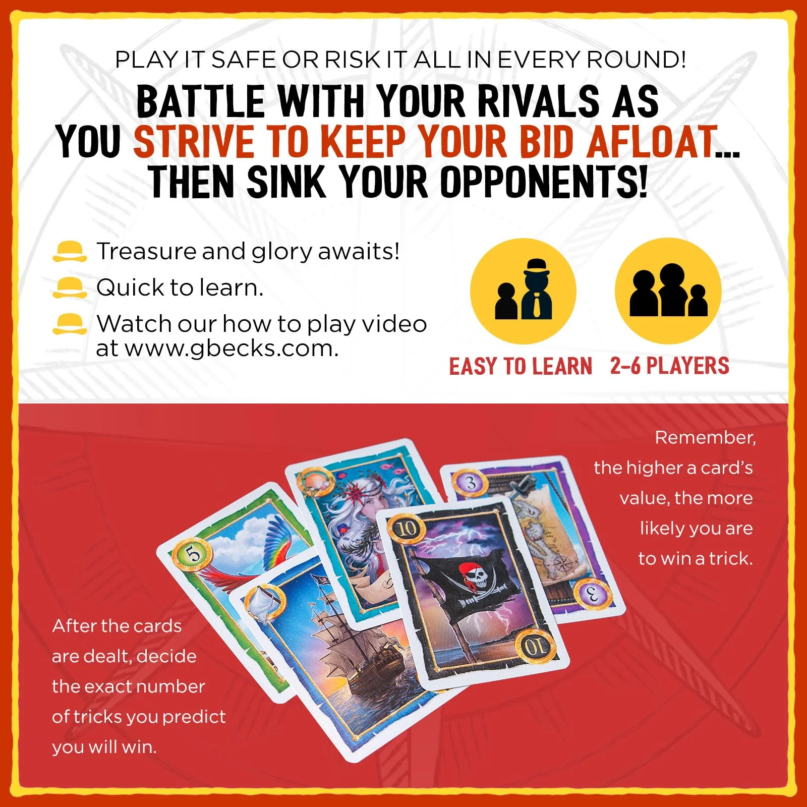 Grandpa Beck's Games Skull King  The Ultimate Pirate Trick Taking Card Game - Image 3