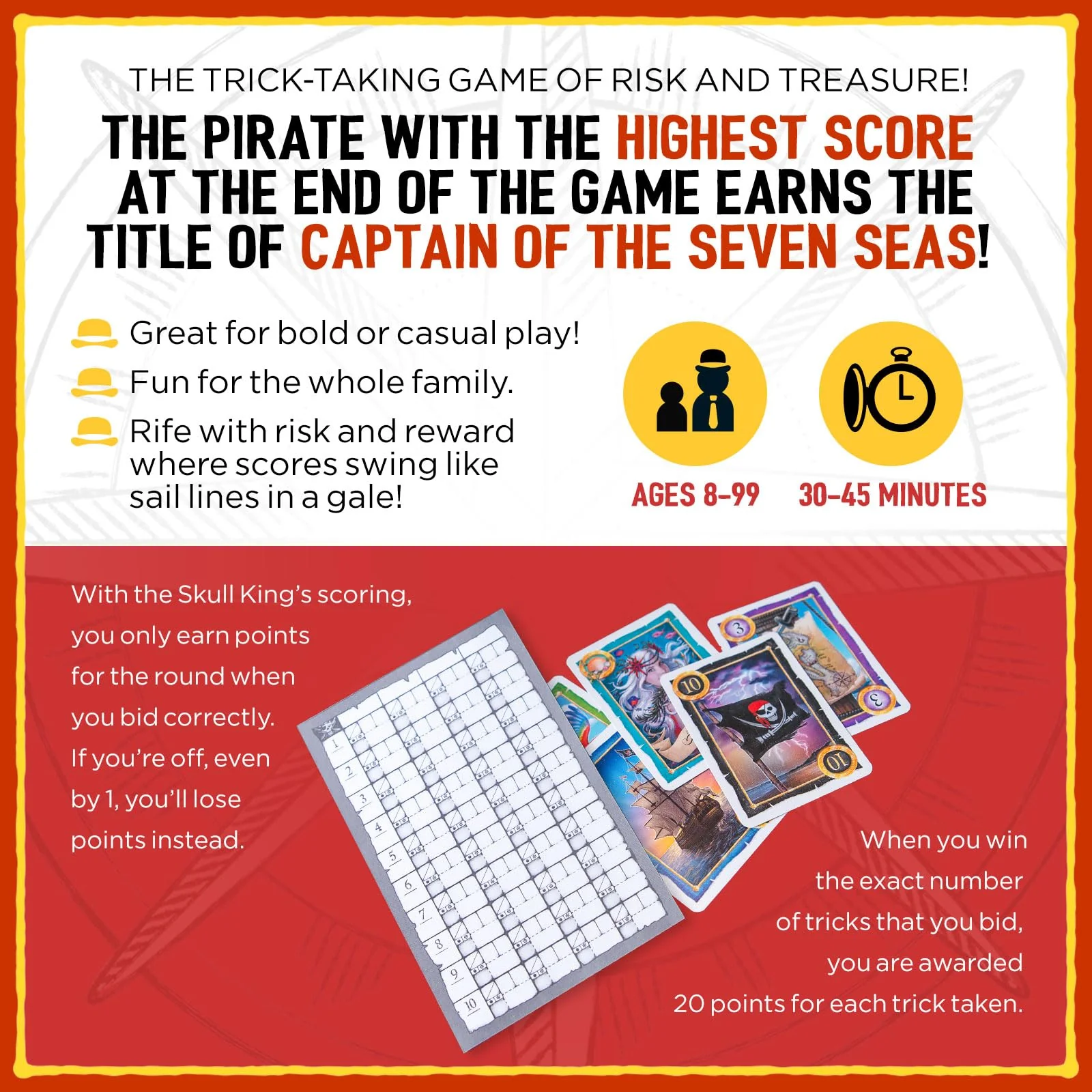 Grandpa Beck's Games Skull King  The Ultimate Pirate Trick Taking Card Game - Image 5