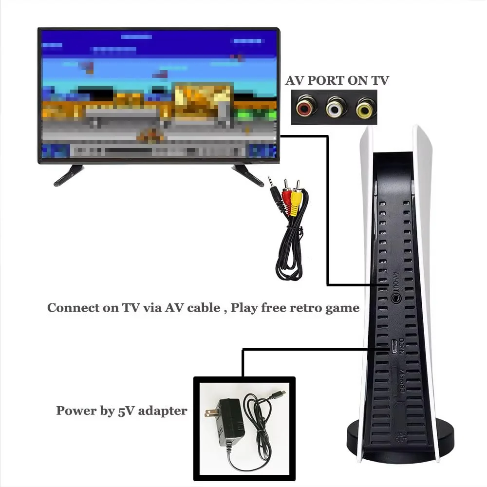 GS5 TV Console with 300 Built In 8 Bit Games USB Wired AV Output Retro Gaming Console - Image 4