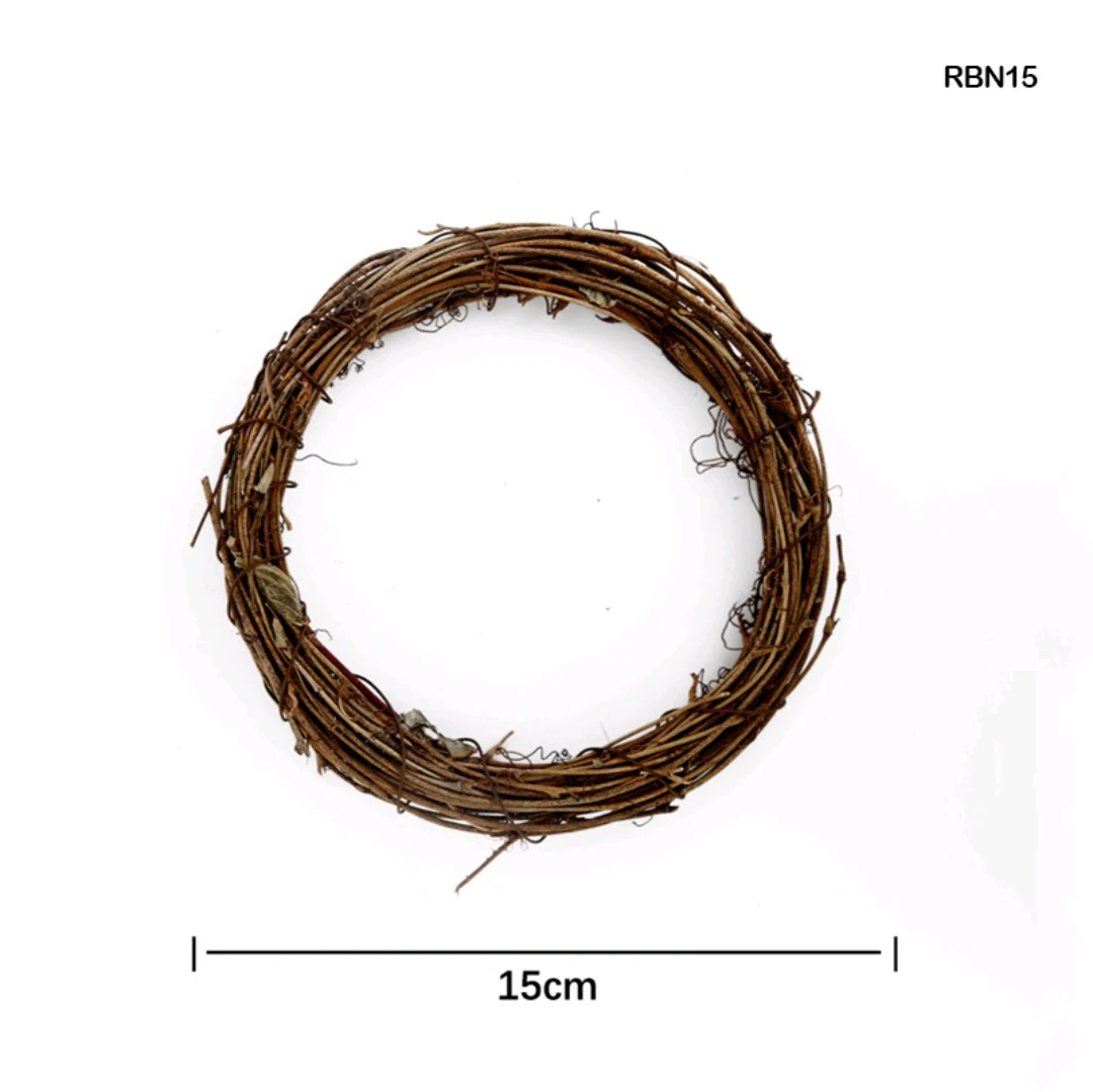 Handmade Vine Wreath Rings 15 cm - Brown
