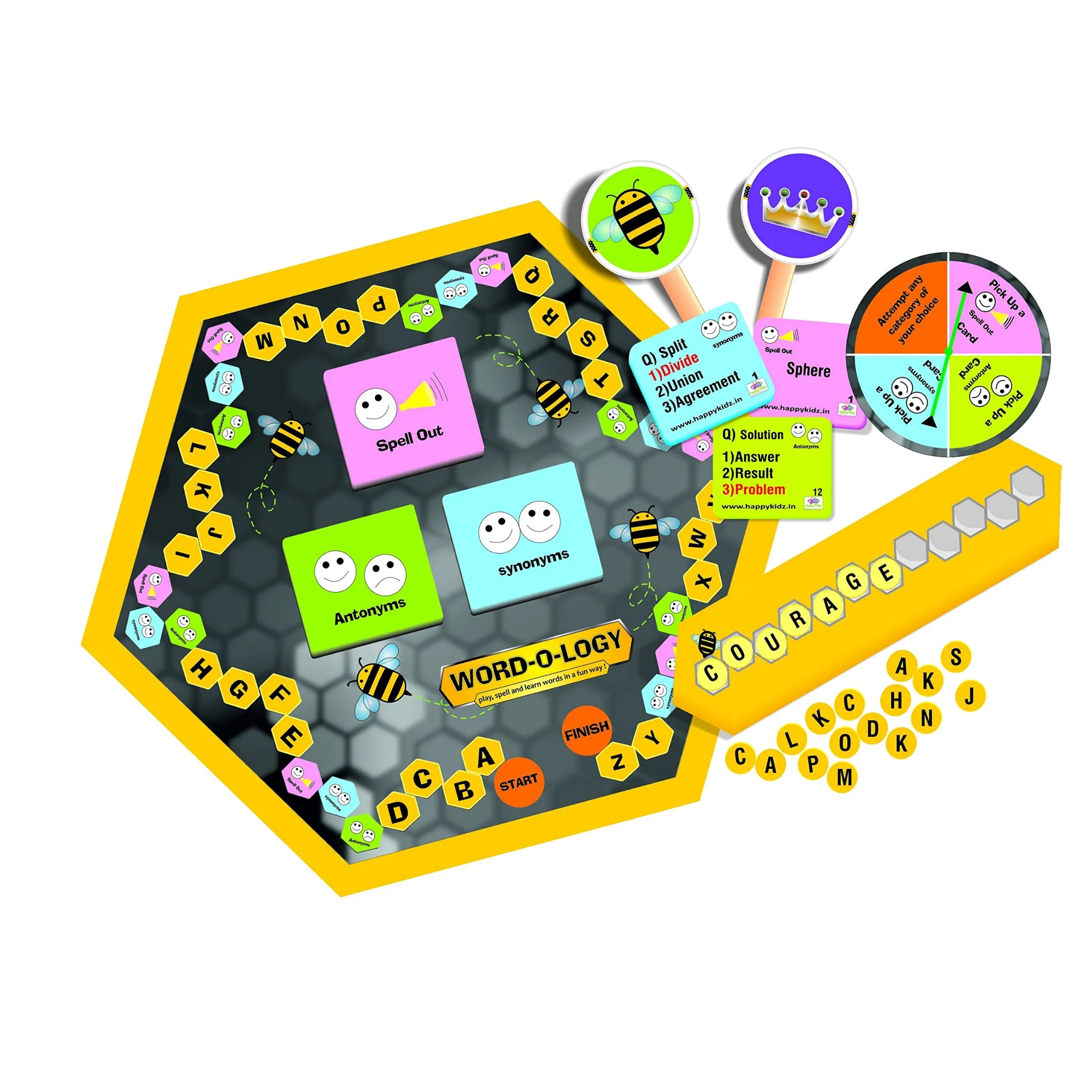 Happy Kidz Word-o-Logy Game Kids Educational Board Game - Image 2