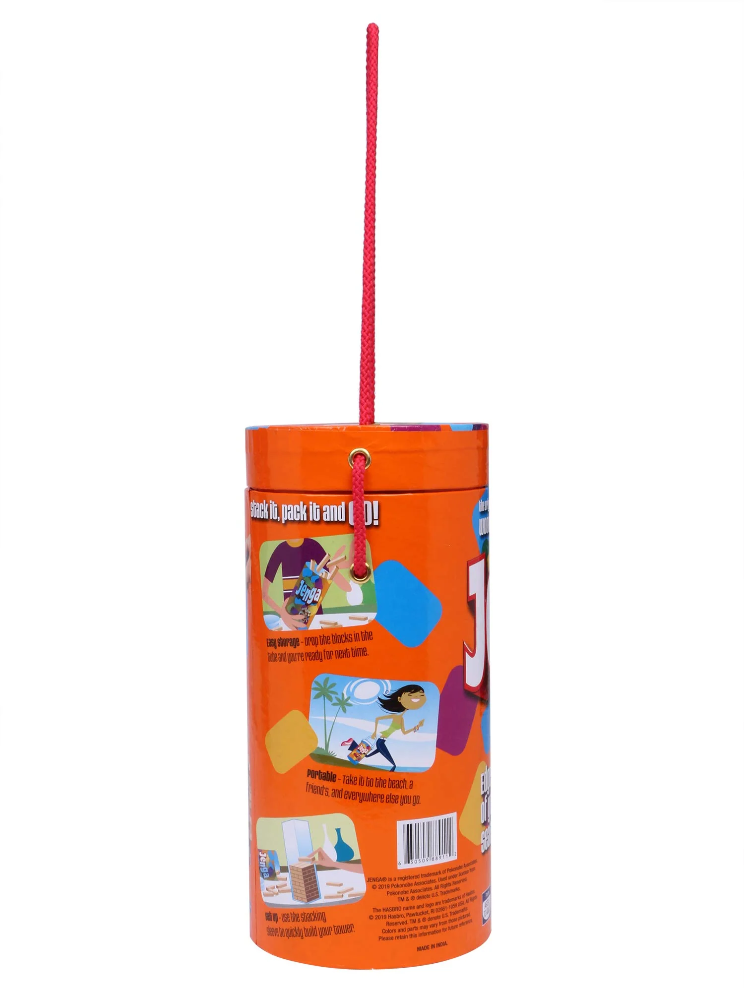 Hasbro Gaming Jenga Game, Jenga Tube Pack, Original Hardwood Blocks Stacking Tower Game, Fun Family Game, Gift Toy for Kids Ages 6+, Birthday Gift - Image 5