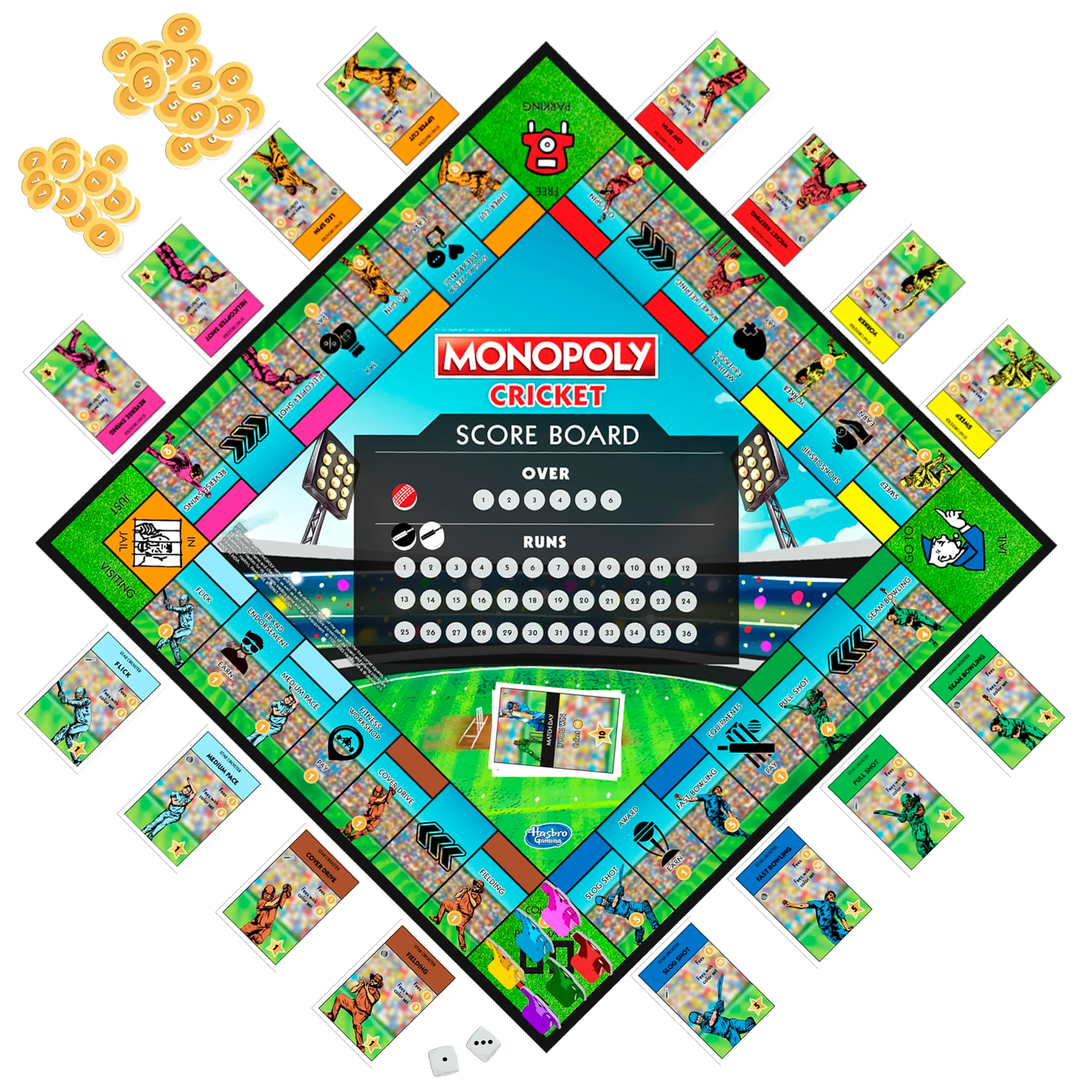 Hasbro Monopoly Cricket Themed Board Game - Image 5