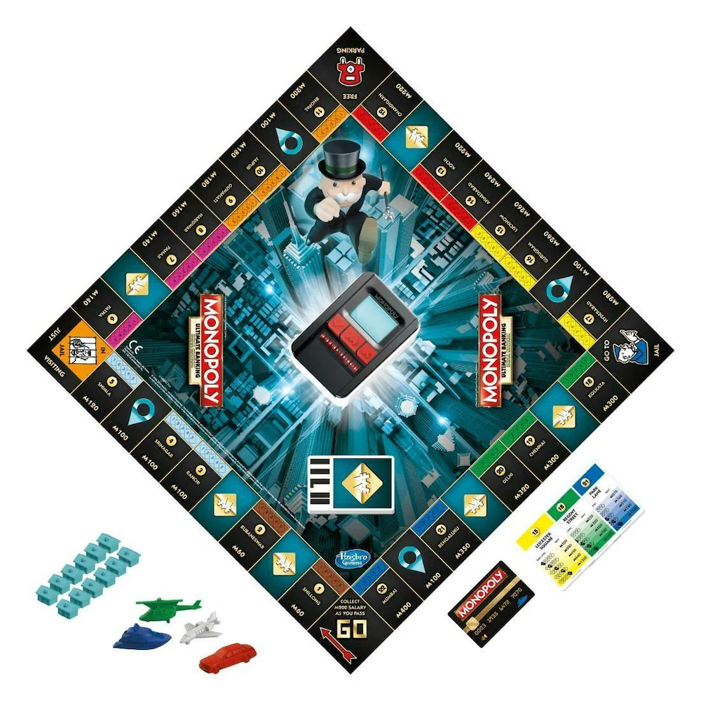 Hasbro Monopoly Ultimate Banking India Edition Board Game, Includes Electronic Banking Unit, Fun Board Game for Families and Kids Ages 8+ - Image 2