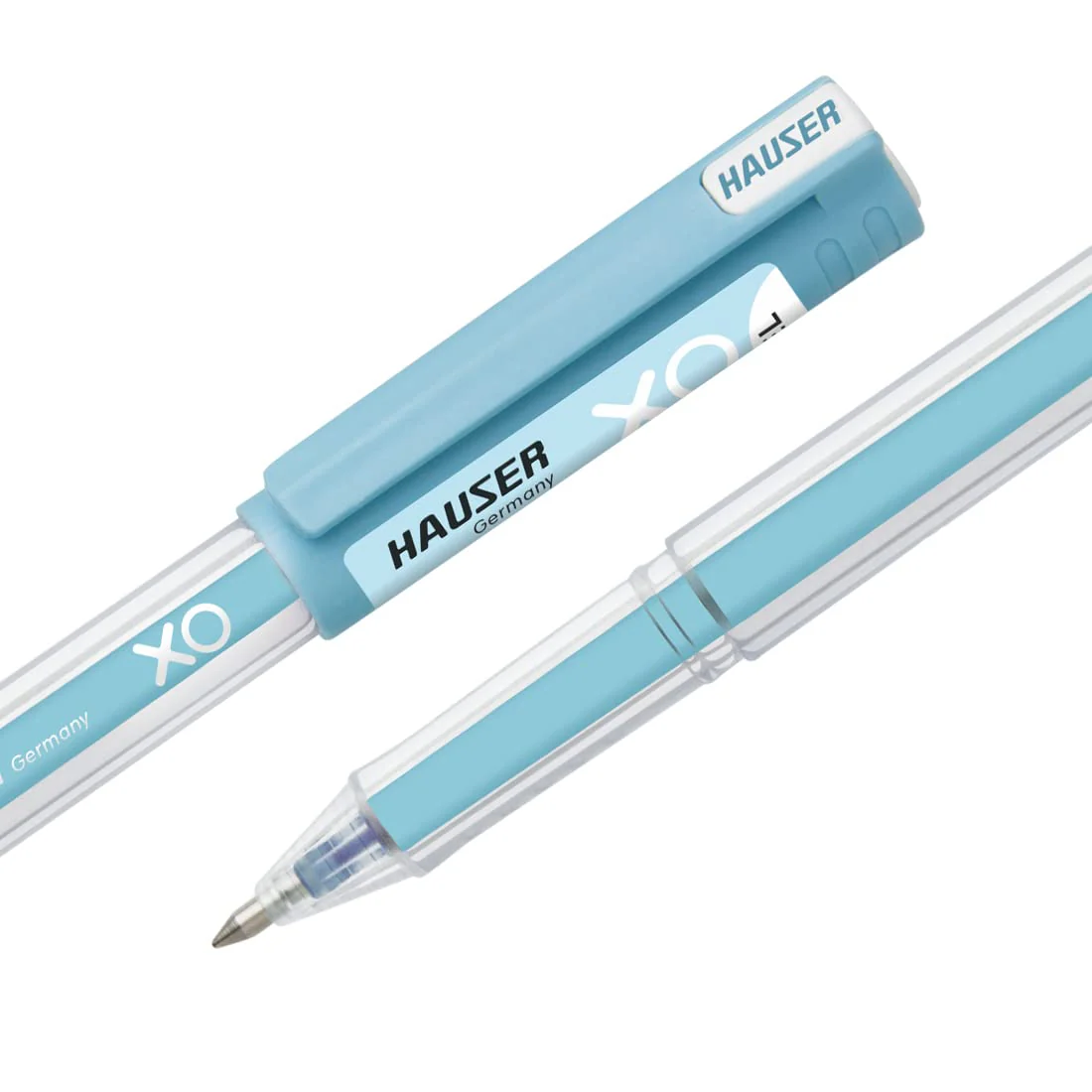 Hauser XO Jumbo Gel Pen Box Pack | Water Proof Ink For Smooth Flow System | Comfortable Grip With Smudge Free Writing | Smooth, Sturdy & Refillable Pen | Blue Ink, Pack of 10 Pens - Image 3