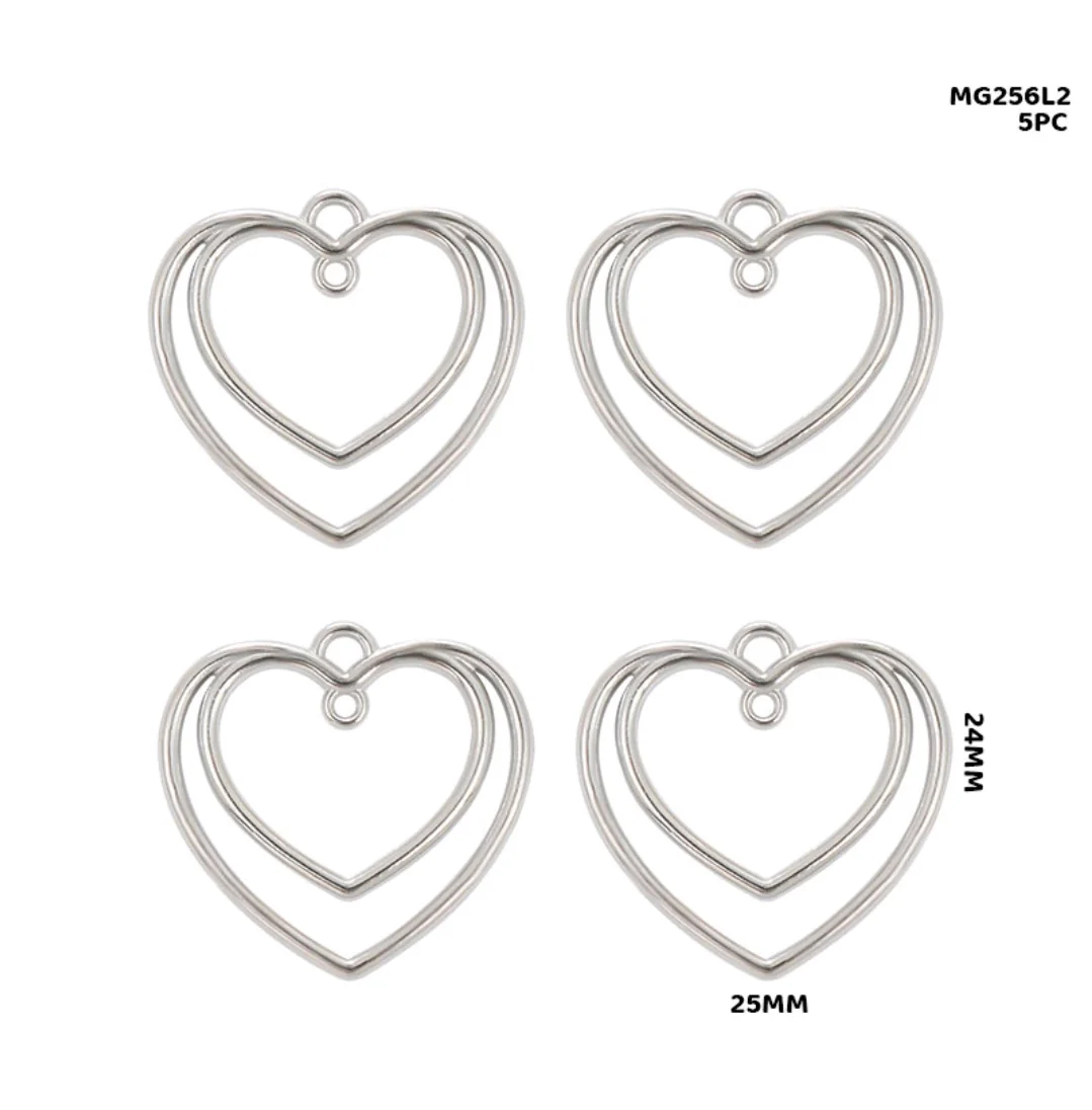 Heart Pendant 5 PC's - Image 2