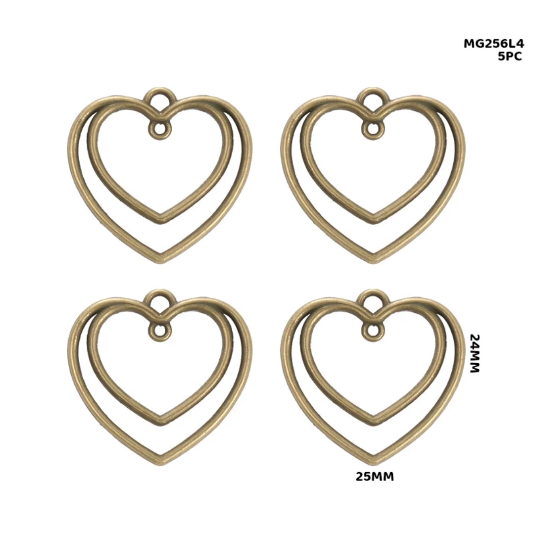 Heart Pendant 5 PC's - Image 4
