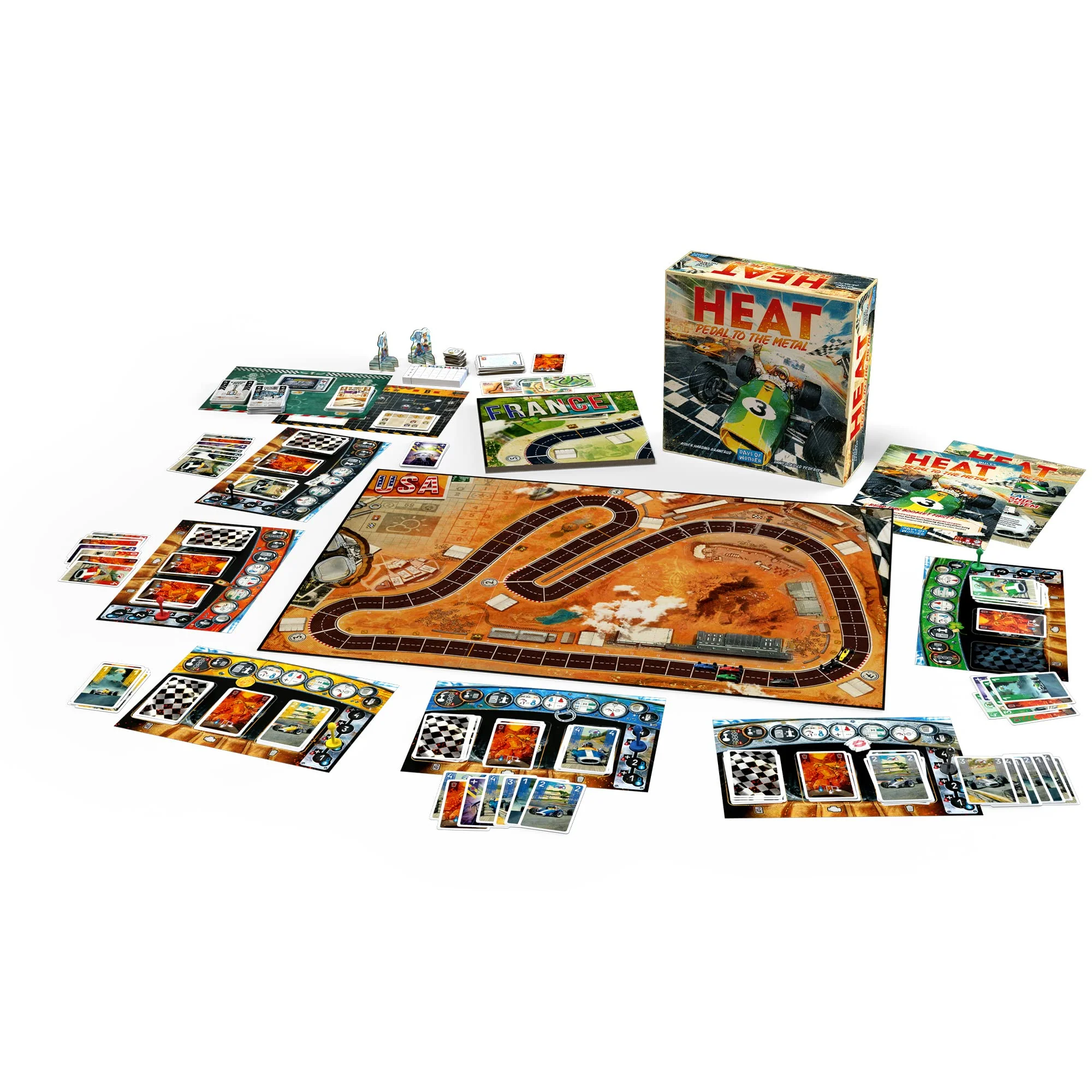HEAT Pedal to the Metal Board Game Intense Car Racing and Strategy Game - Image 2