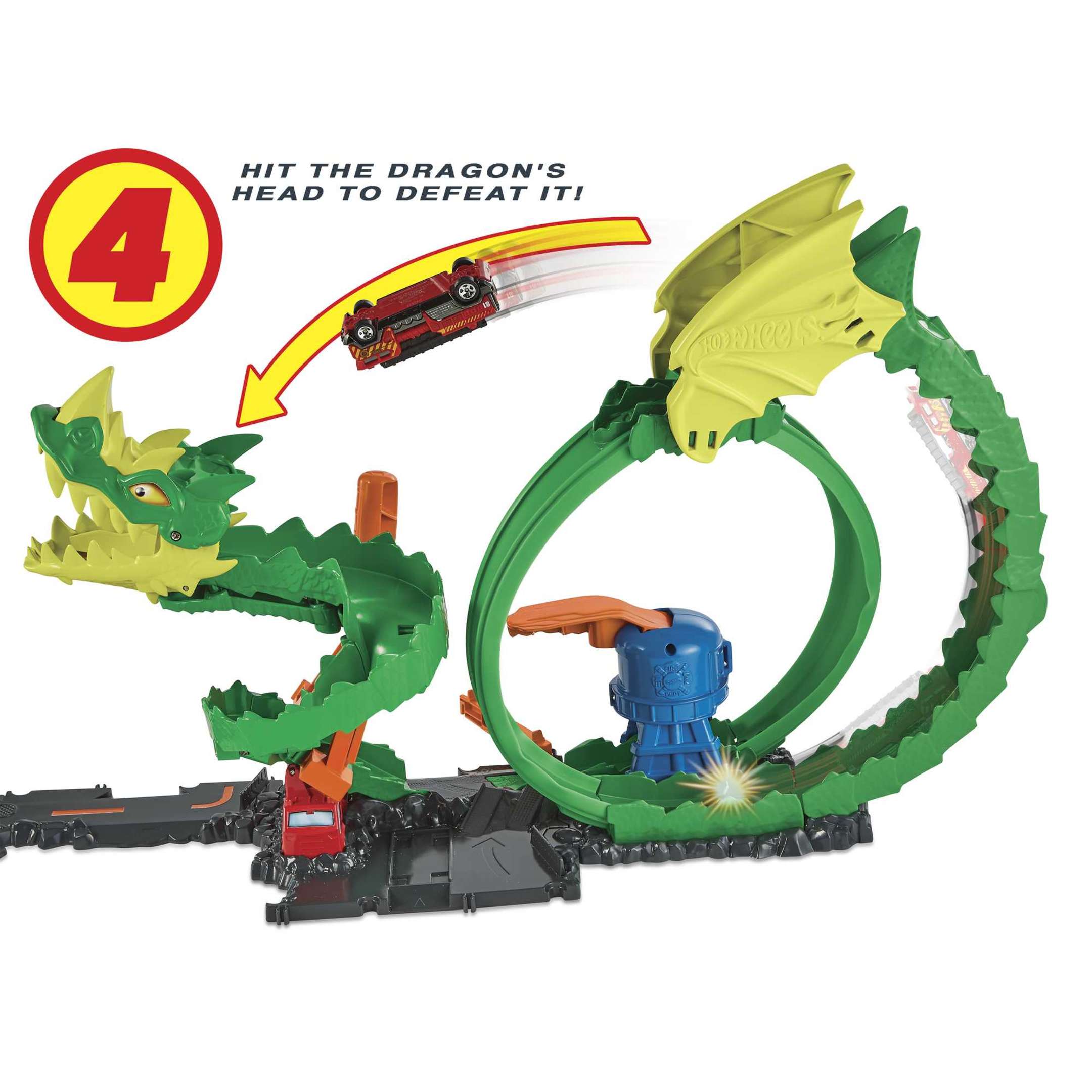 Hot Wheels City Dragon Drive Firefight, Firestation Playset - Image 7