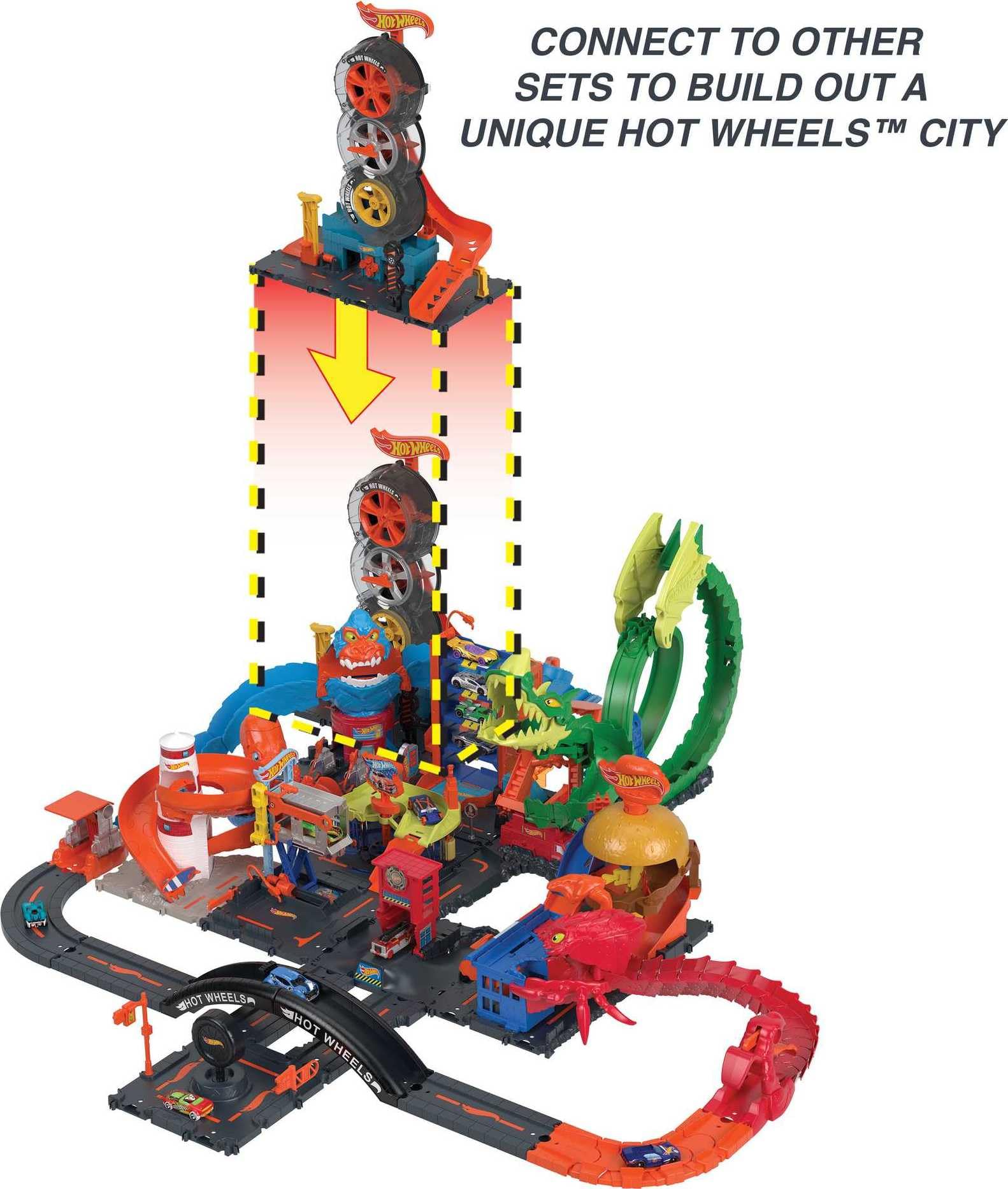 Hot Wheels City Super Twist Tire Shop Playset and Car - Image 6