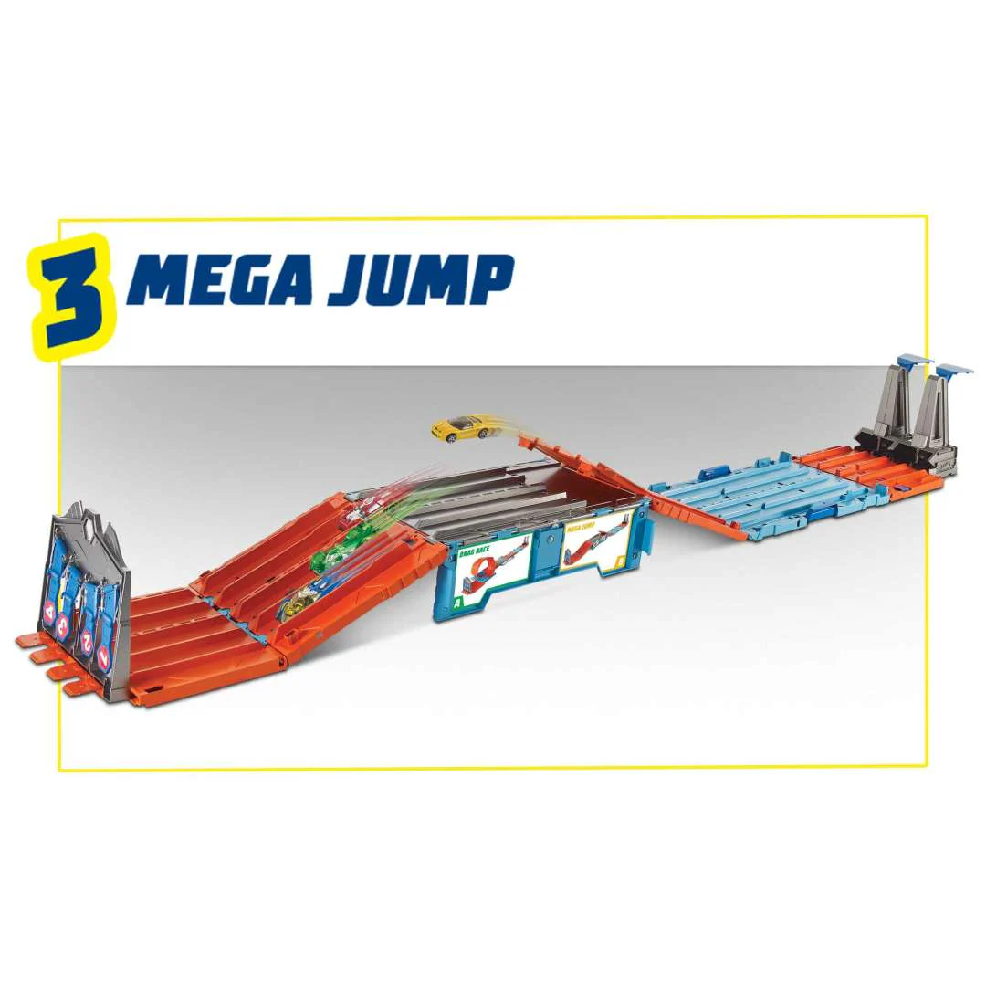 Hot Wheels Race Crate With 3 Stunts in 1 Set Portable Easy Storage Ages 6 To 10 - Image 6