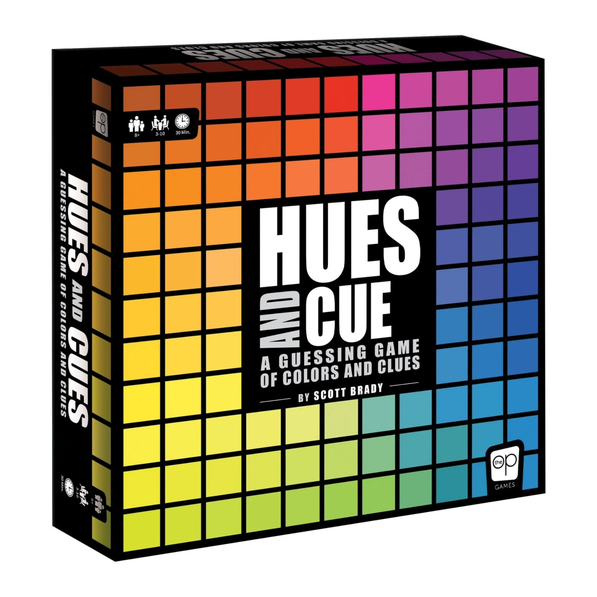 Hues and Cue - Vibrant Color Guessing Board Game for 3-10 Players Ages 8+ Connect Clues and Guess from 480 Color Squares