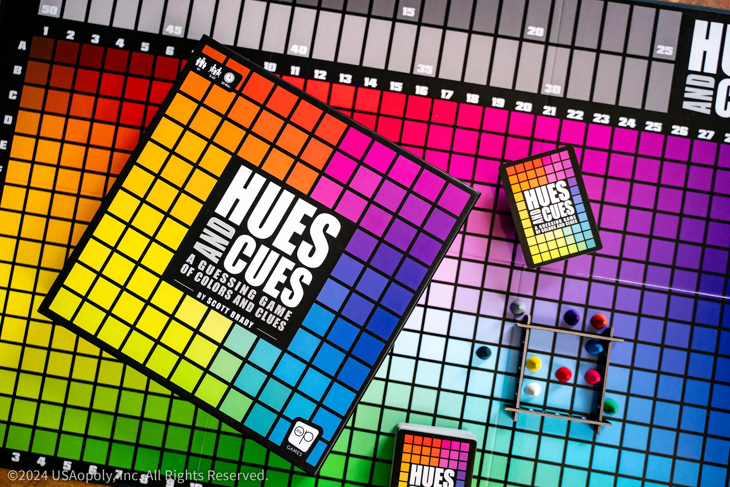 Hues and Cue - Vibrant Color Guessing Board Game for 3-10 Players Ages 8+ Connect Clues and Guess from 480 Color Squares - Image 4