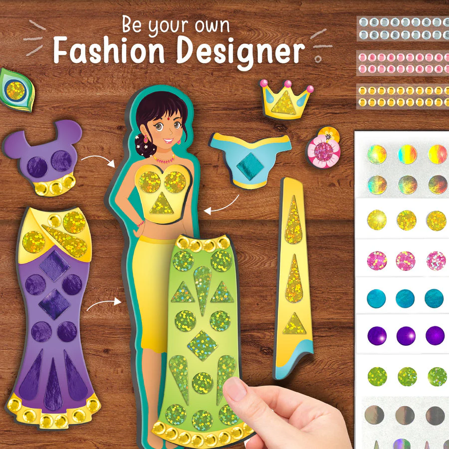 Imagimake DIY Magnetic Dress-Up Indian Princess - Image 4