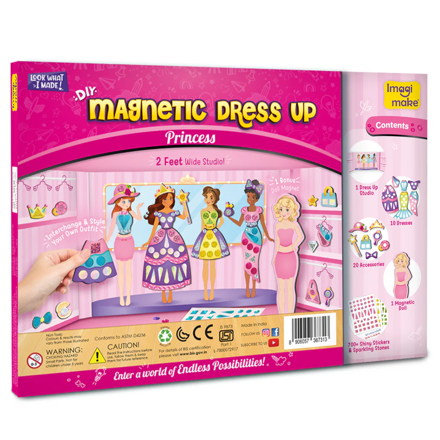 Imagimake DIY Magnetic Dress-Up Princess - Image 8