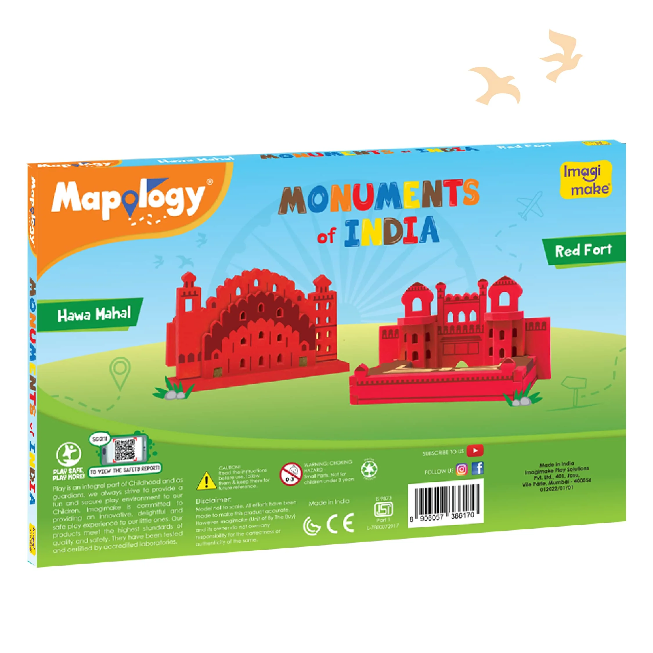 Imagimake Eva Foam Mapology Monuments Of India - Red Fort & Hawa Mahal - Construction Set - Educational Toy - Image 5
