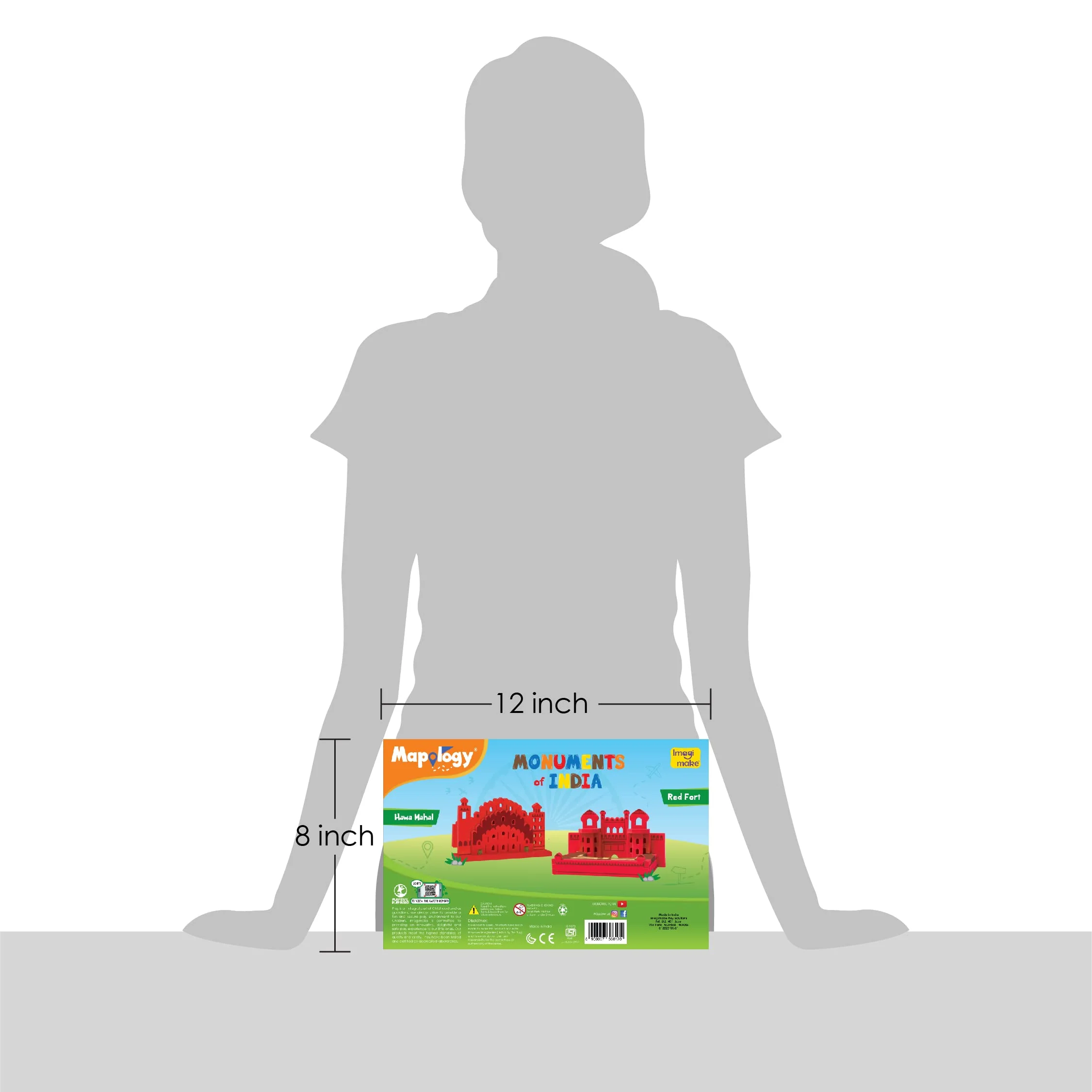 Imagimake Eva Foam Mapology Monuments Of India - Red Fort & Hawa Mahal - Construction Set - Educational Toy - Image 6