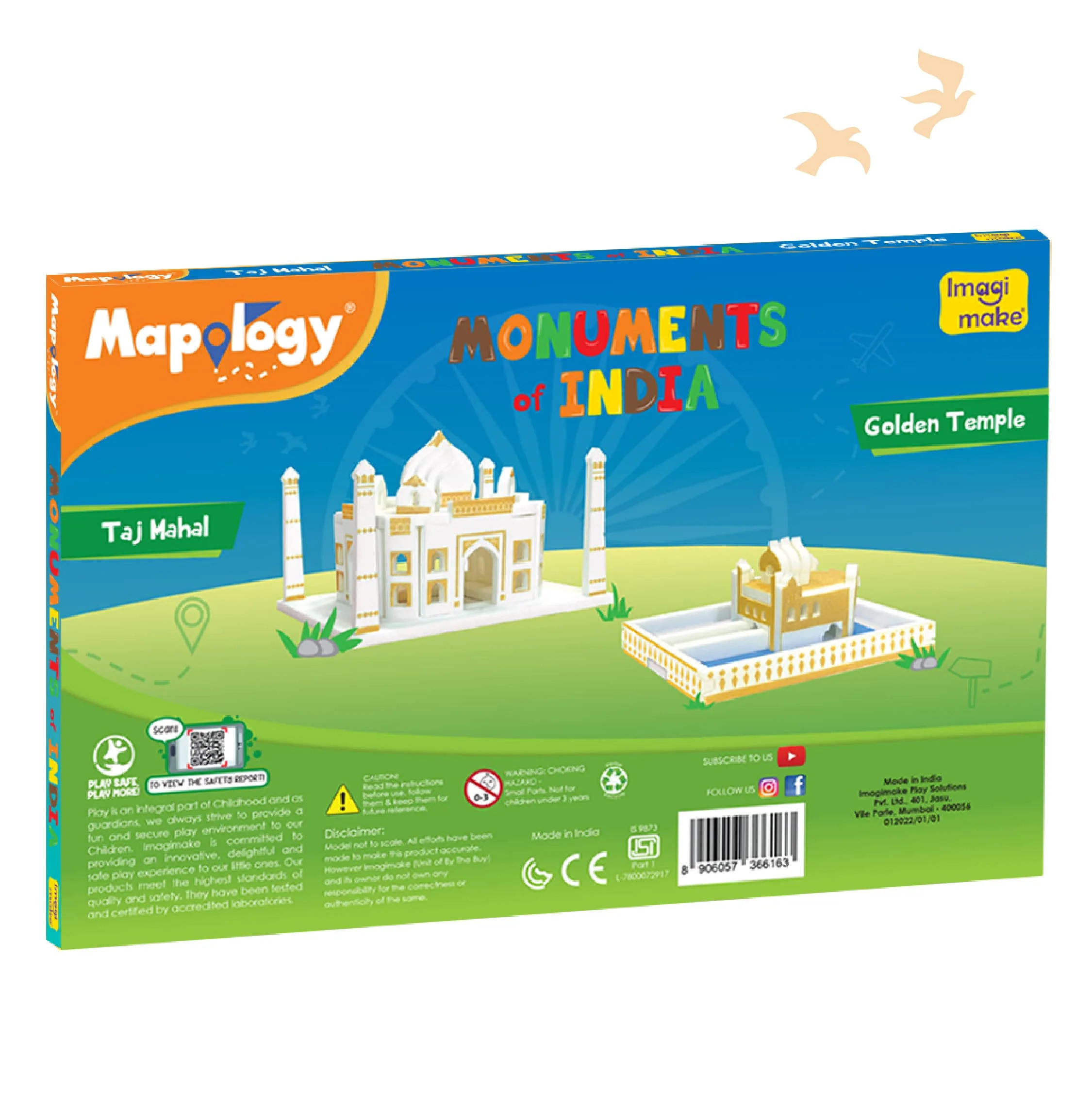 Imagimake Eva Foam Mapology Monuments Of India - Taj Mahal & Golden Temple - Construction Set - Educational Toy - Image 5