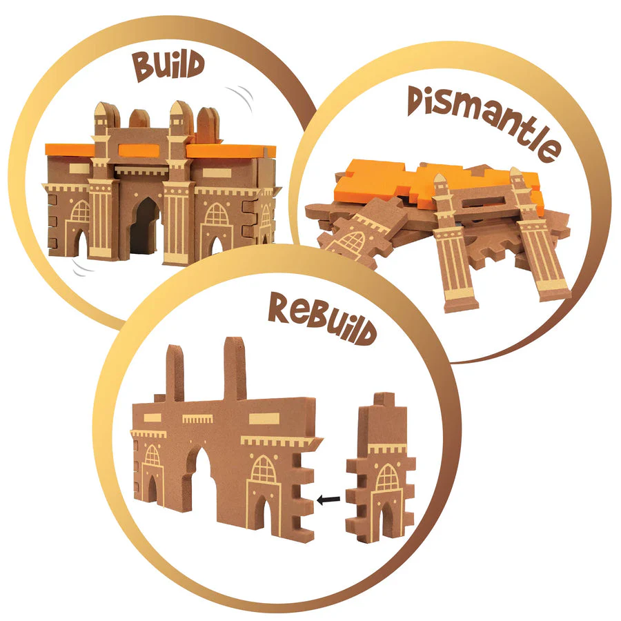Imagimake Mapology Monuments of India - Construction Set - Make 10 Monuments - Educational Toy for Boys & Girls Above 5 Years (Multicolour) (10 Pieces) - Image 4