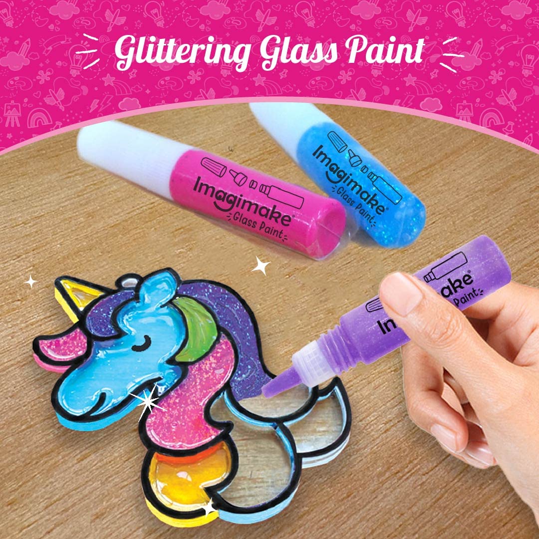 Imagimake Princess-Themed Window Art Craft Kit: 16-Piece Glass Painting Set - Image 5