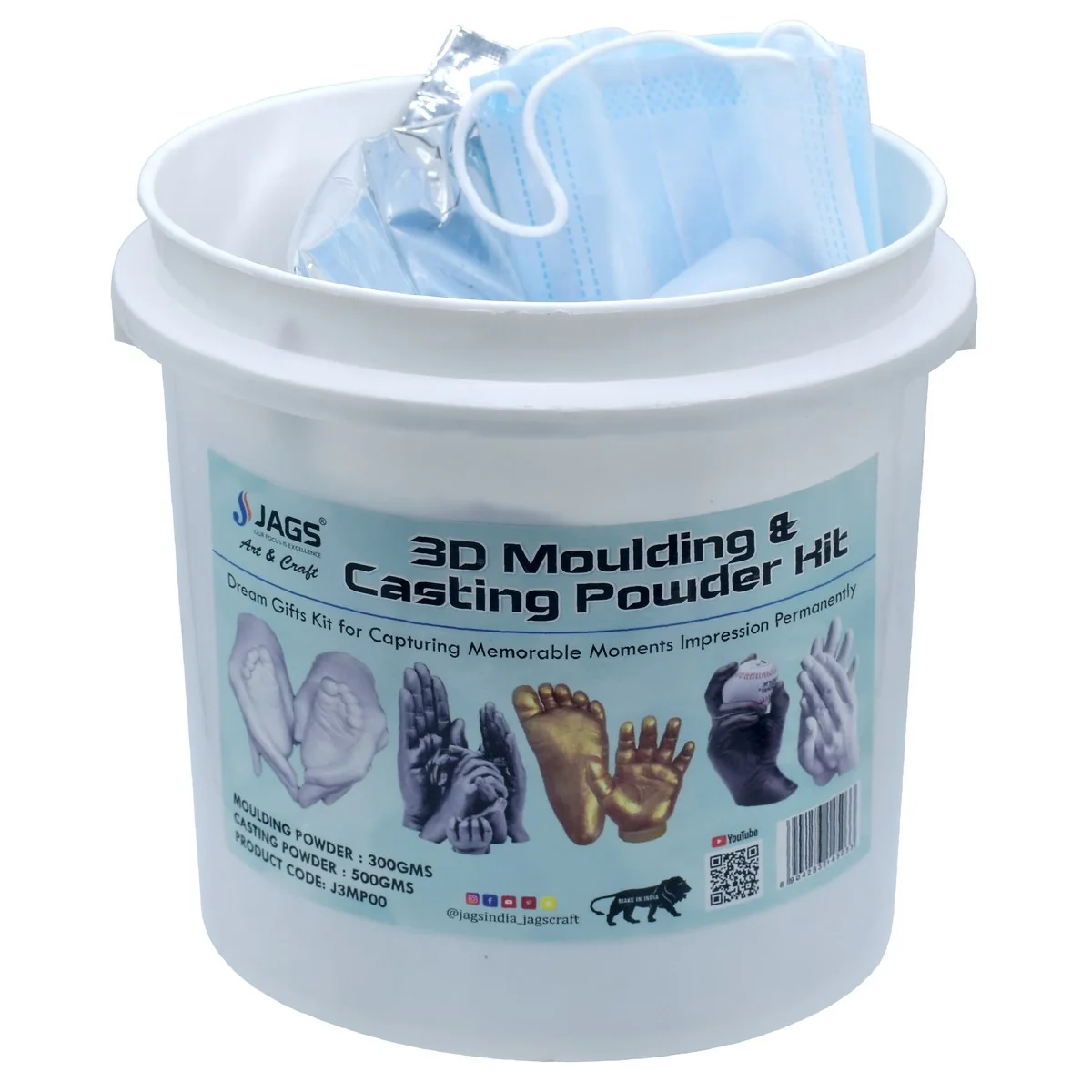 Jags 3D Moulding & Casting Powder Kit 800 Grams For Baby Hands - Image 3